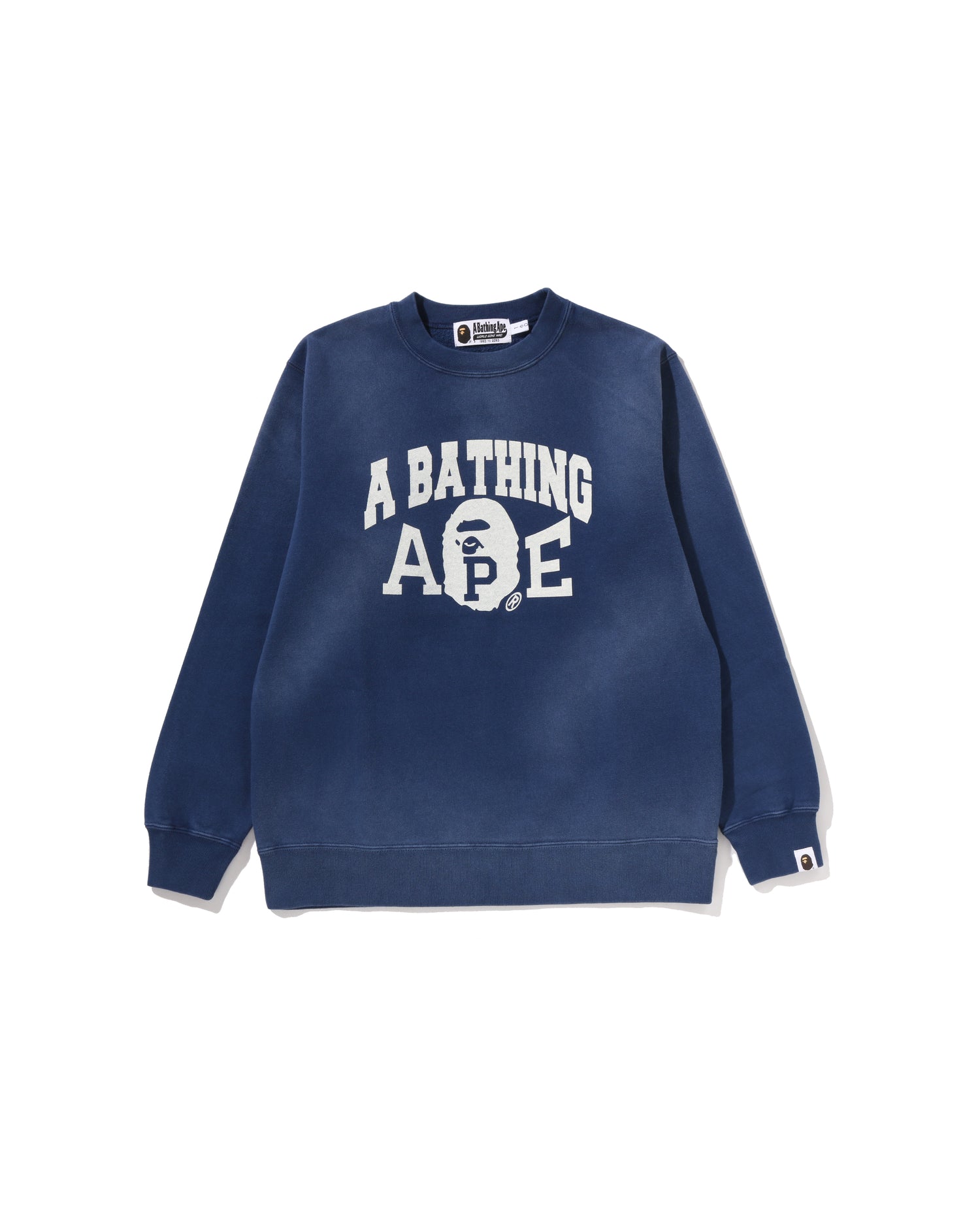 BAPE kids アベイシングエイプ スウェット140 A BATHING APE® Kids BAPE Washed Effect Crewneck Sweatshirt Jr