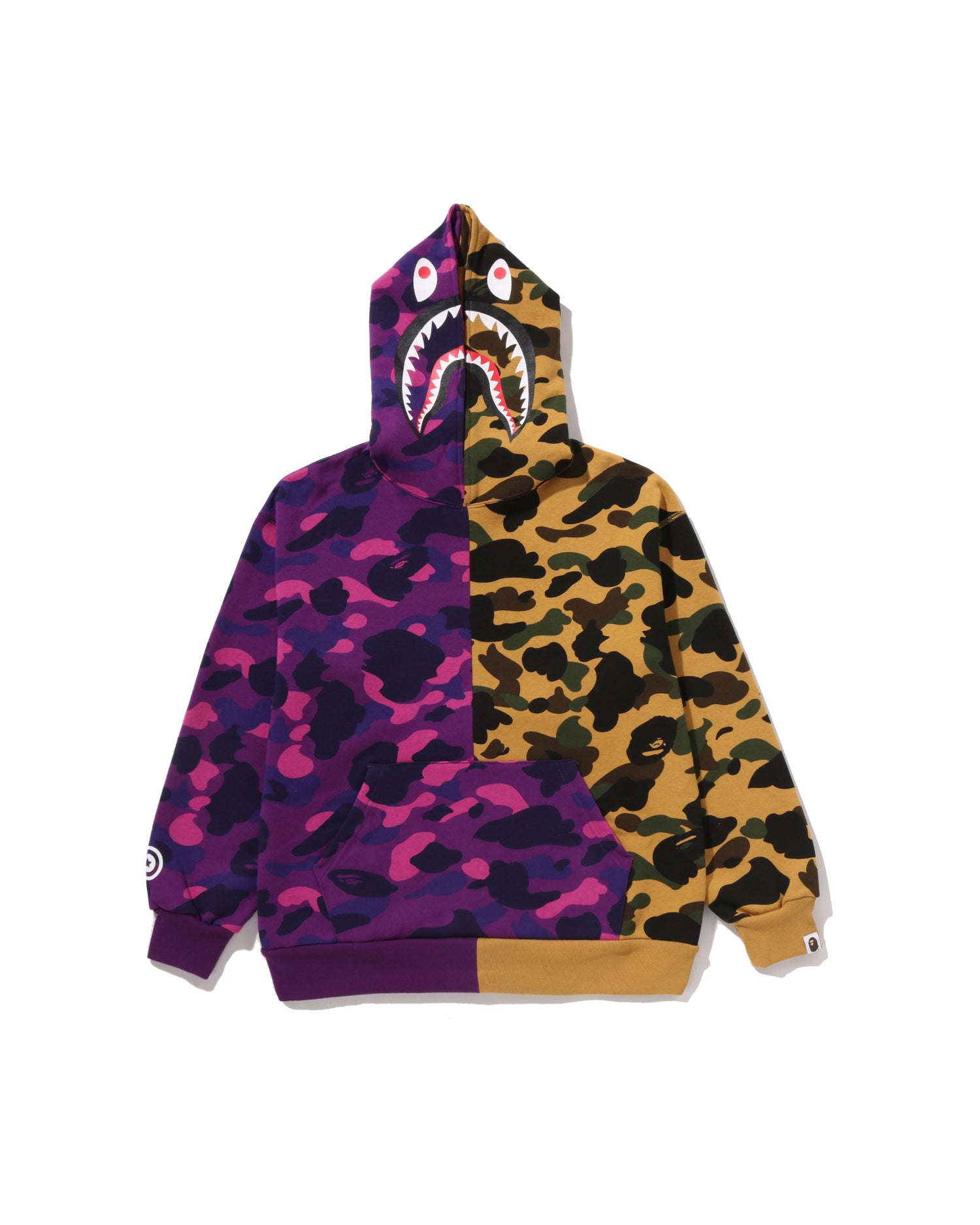 Bapekidsカモフラージュ シャークデザイン パーカー 110cm A BATHING APE® Kids Split Camo Shark Relaxed Fit Pullover Hoodie
