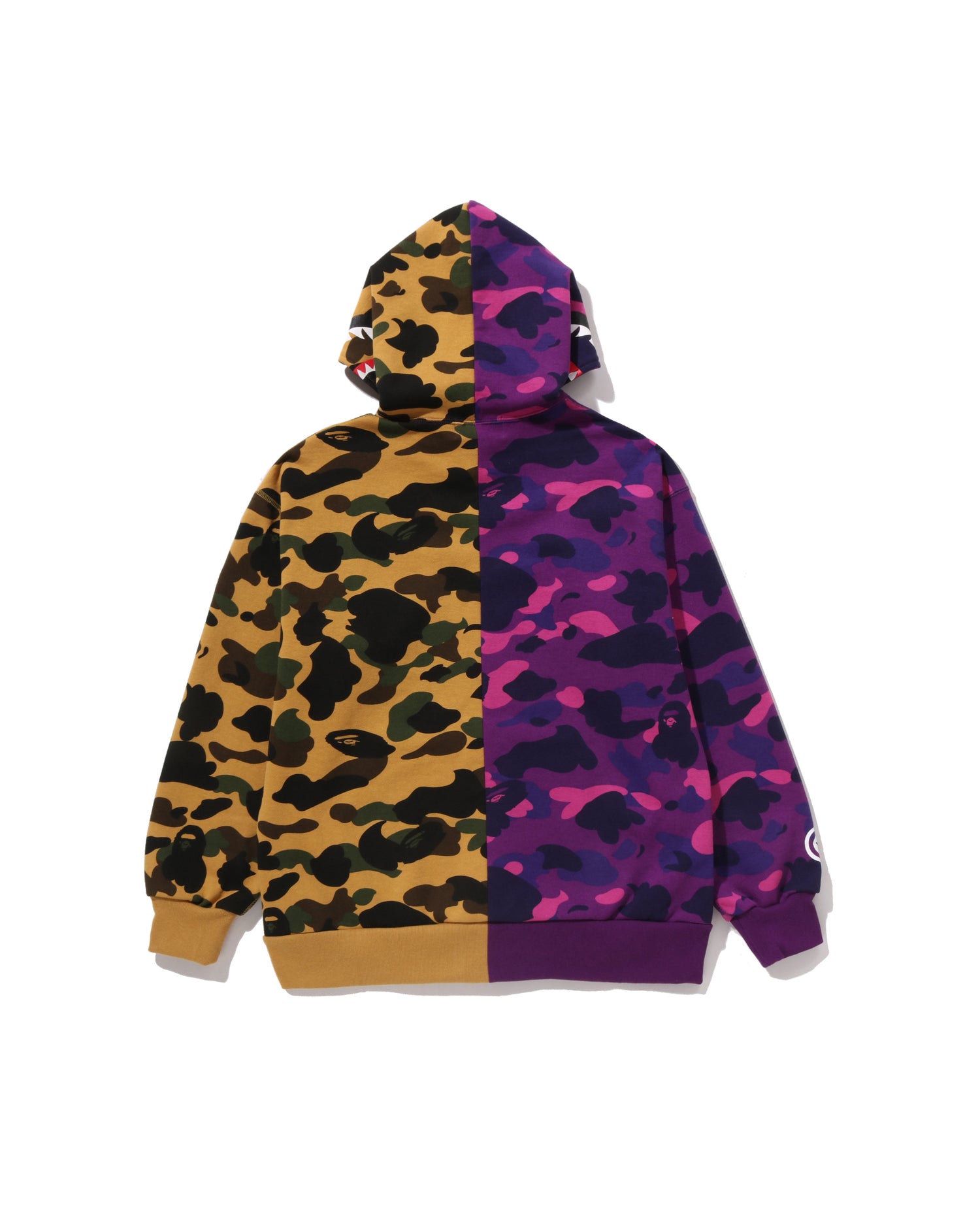 A BATHING APE® Kids Split Camo Shark Relaxed Fit Pullover Hoodie