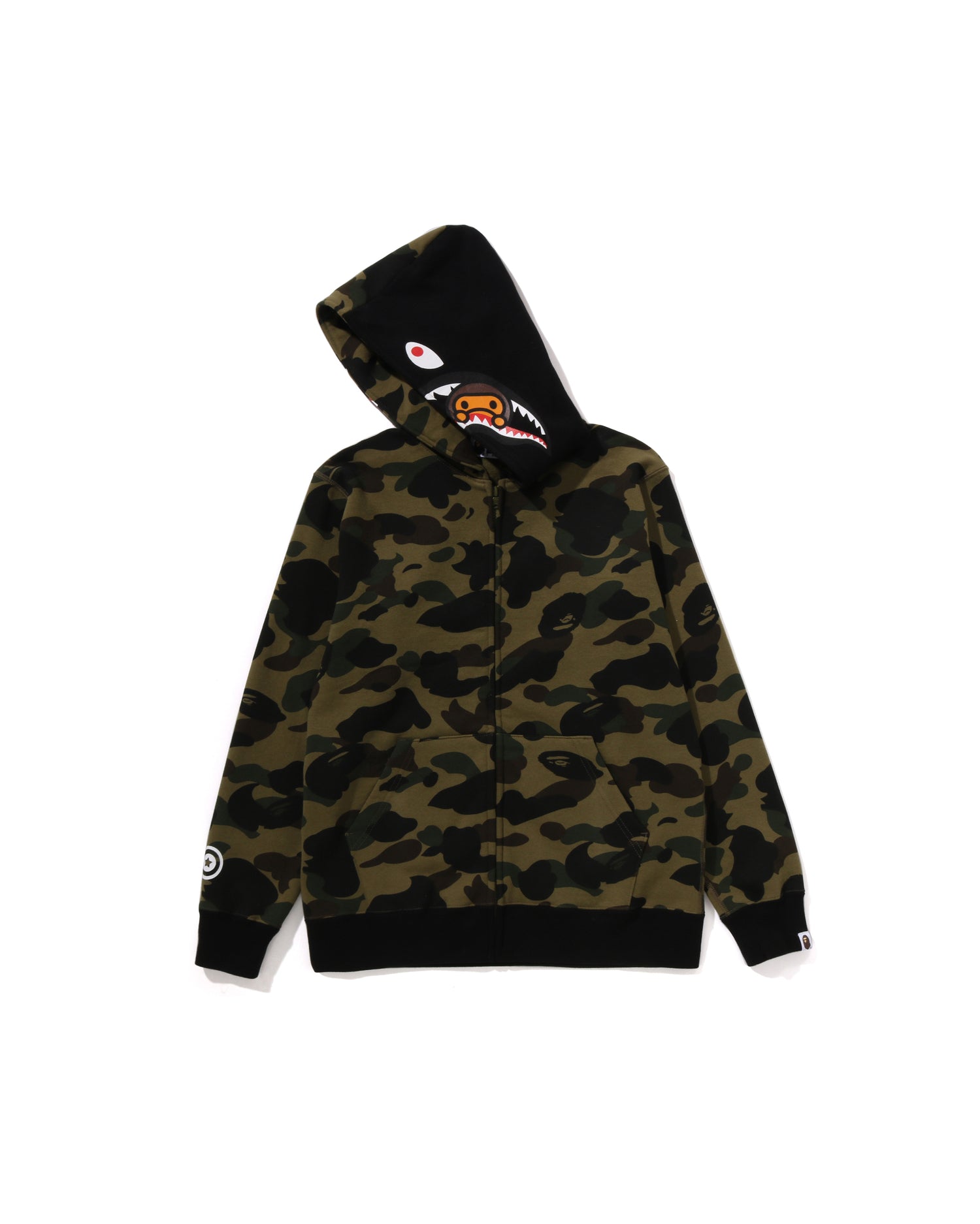 A BATHING APE 00s マイロ カモ パーカー BABY MILO A BATHING APE® Kids 1st Camo Milo Shark Zip Hoodie Jr | Bape