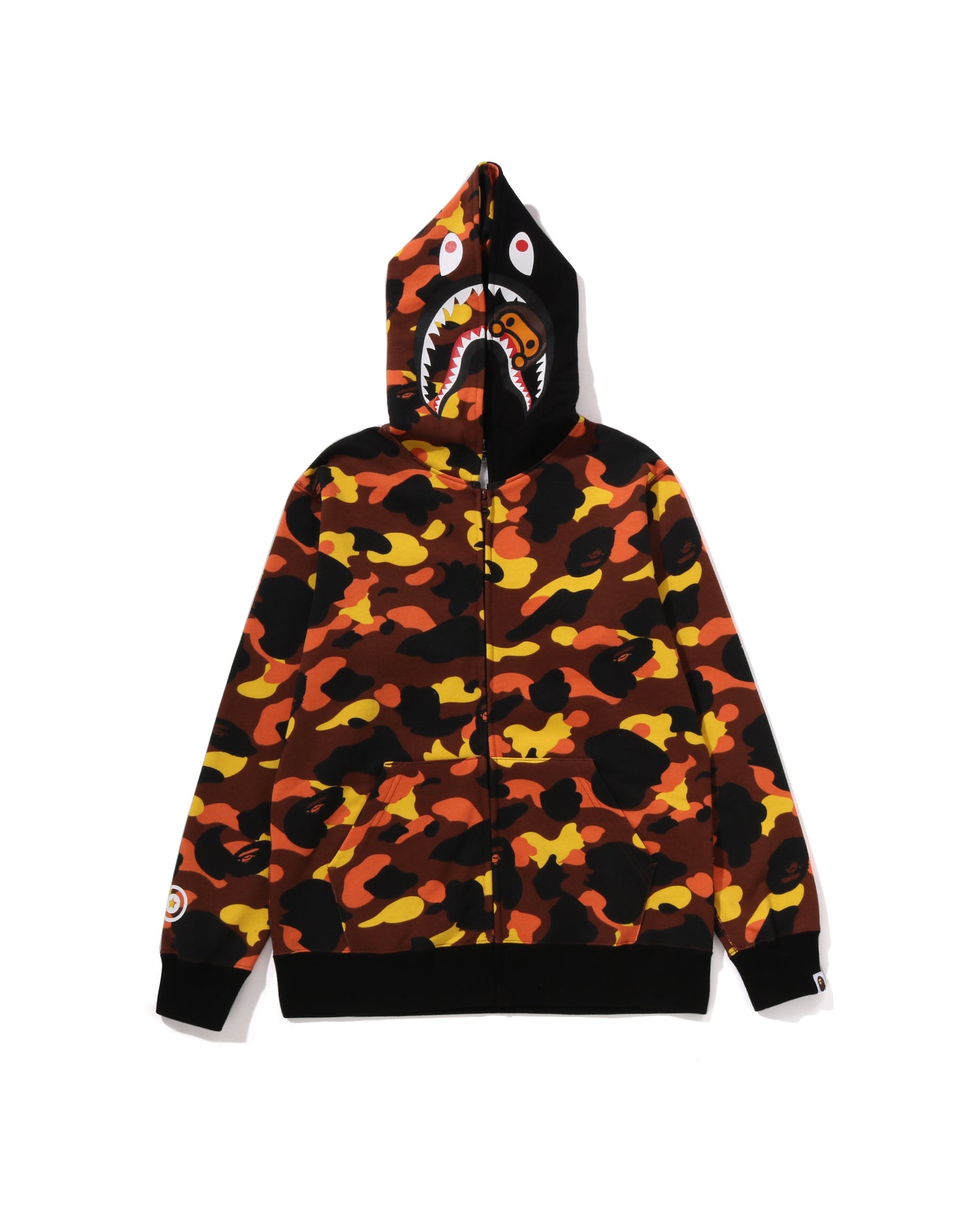 A BATHING APE® Kids 1st Camo Milo Shark Zip Hoodie Jr | Bape
