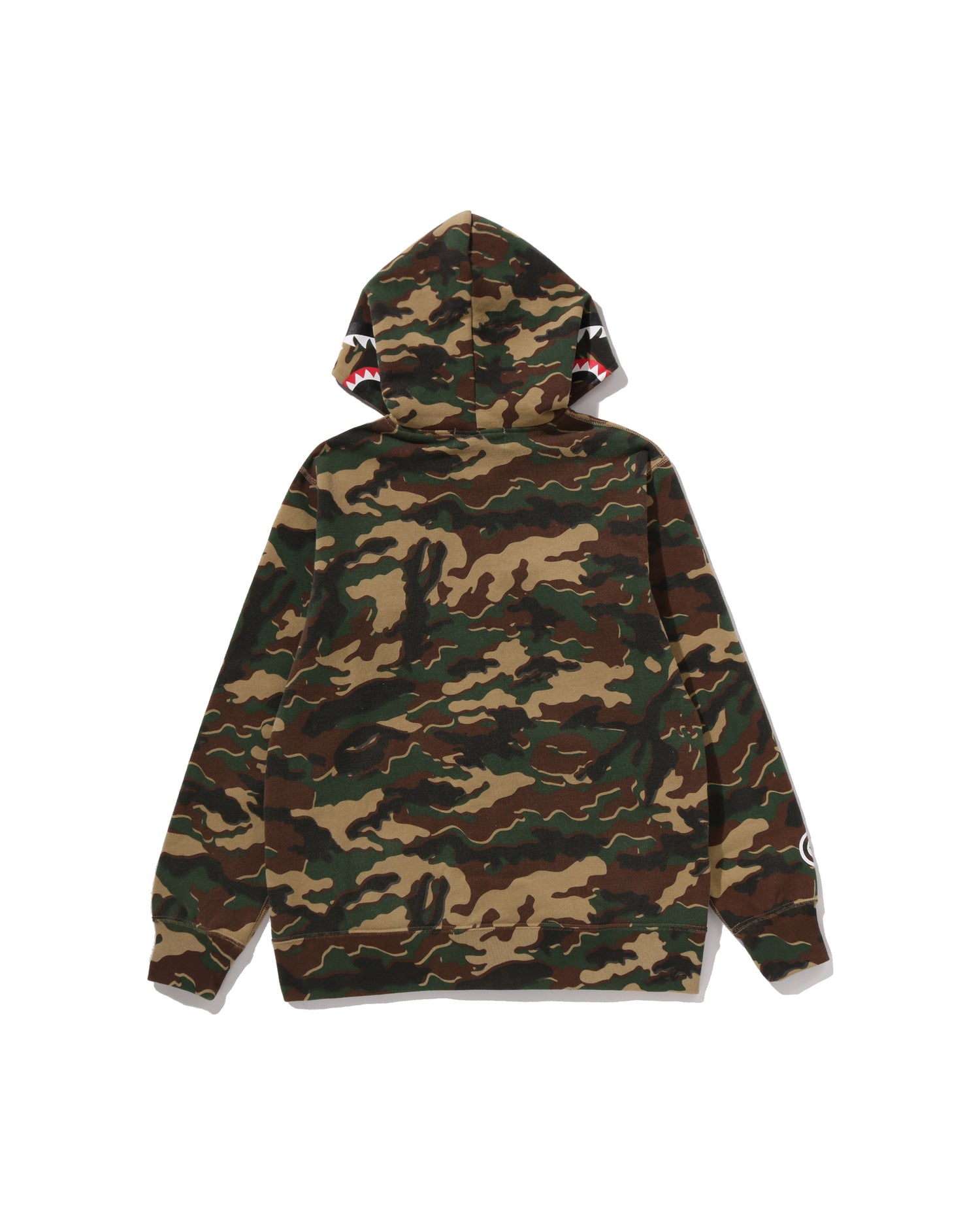 A BATHING APE® Kids Glitch Woodland Camo Shark Zip Hoodie Jr