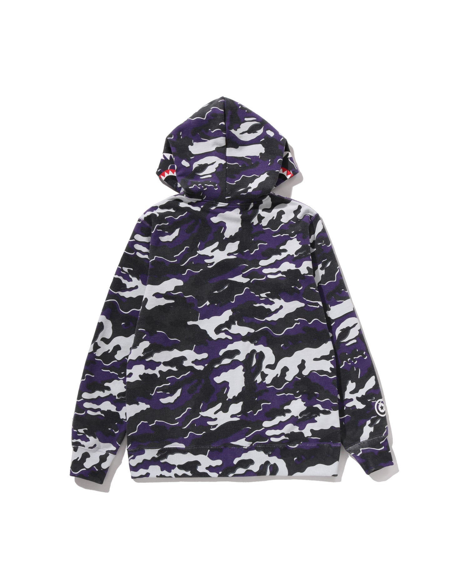 A BATHING APE® Kids Glitch Woodland Camo Shark Zip Hoodie Jr