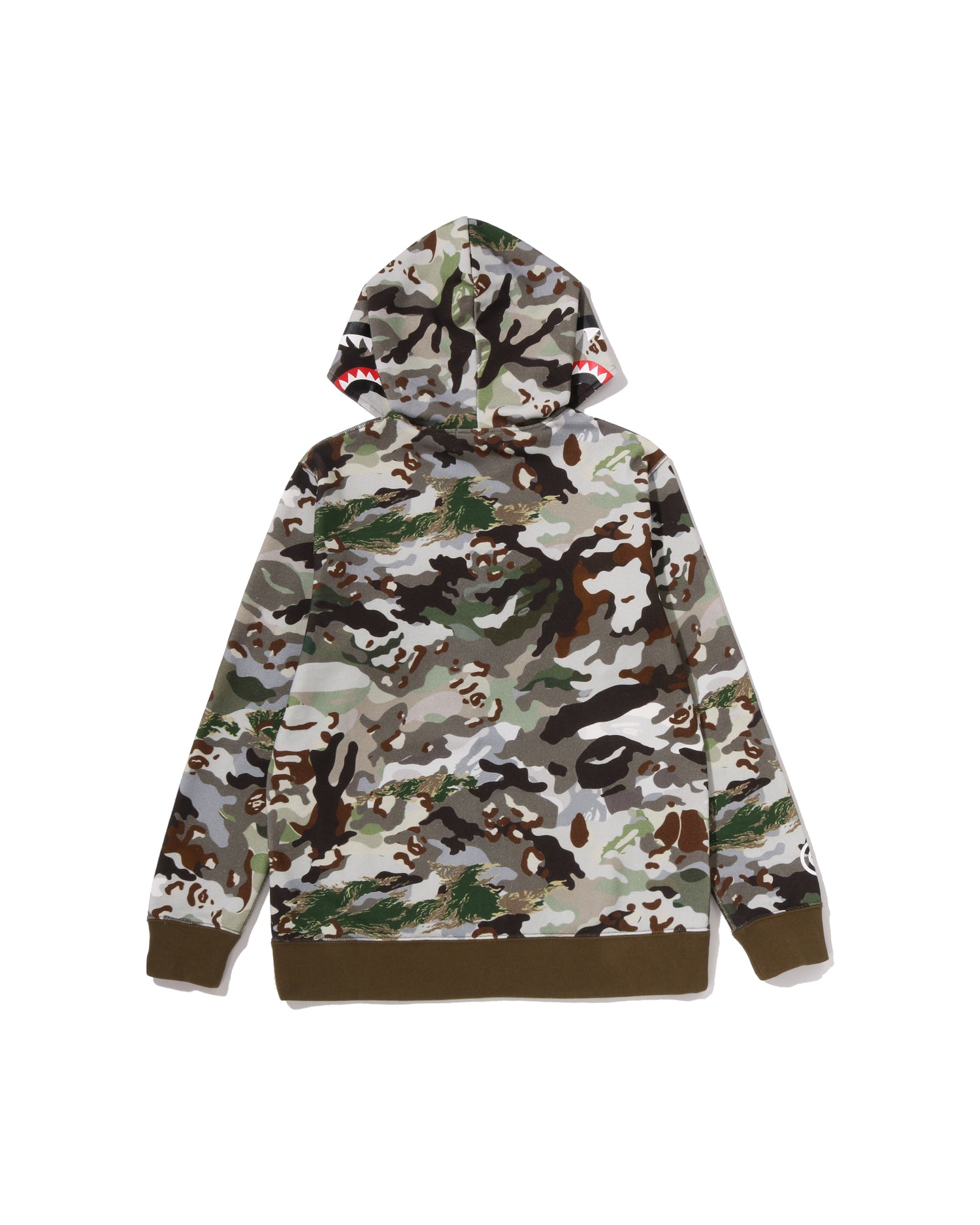 トップス BAPE APEE CAMO HOODED ZIP UP SWEATER A BATHING APE® Junior Hybrid Camo Shark Zip Hoodie | Bape official