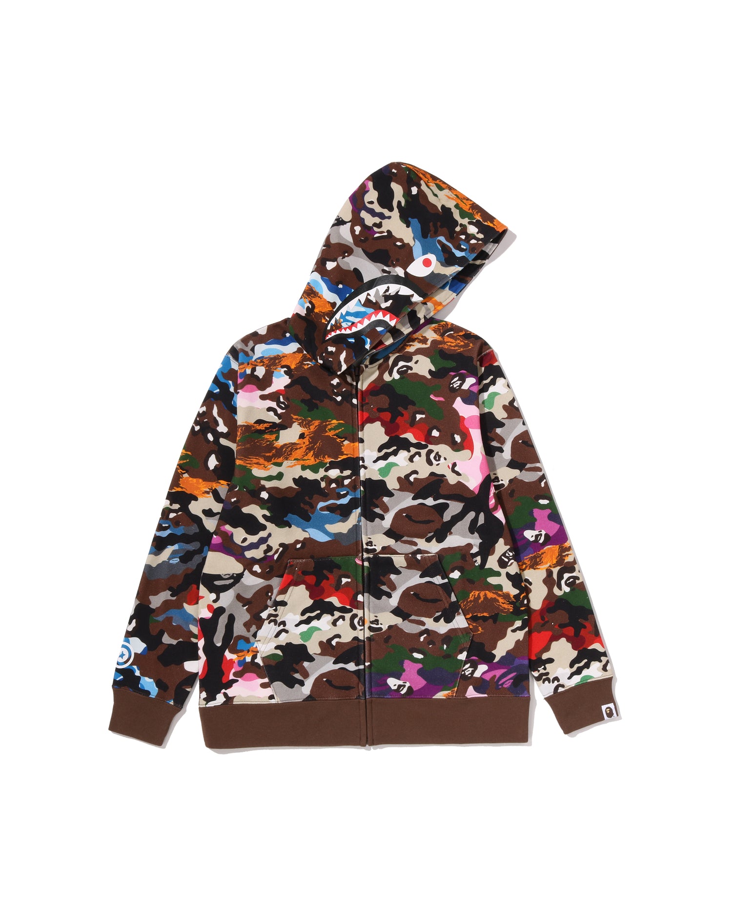 A BATHING APE® Junior Hybrid Camo Shark Zip Hoodie | Bape official