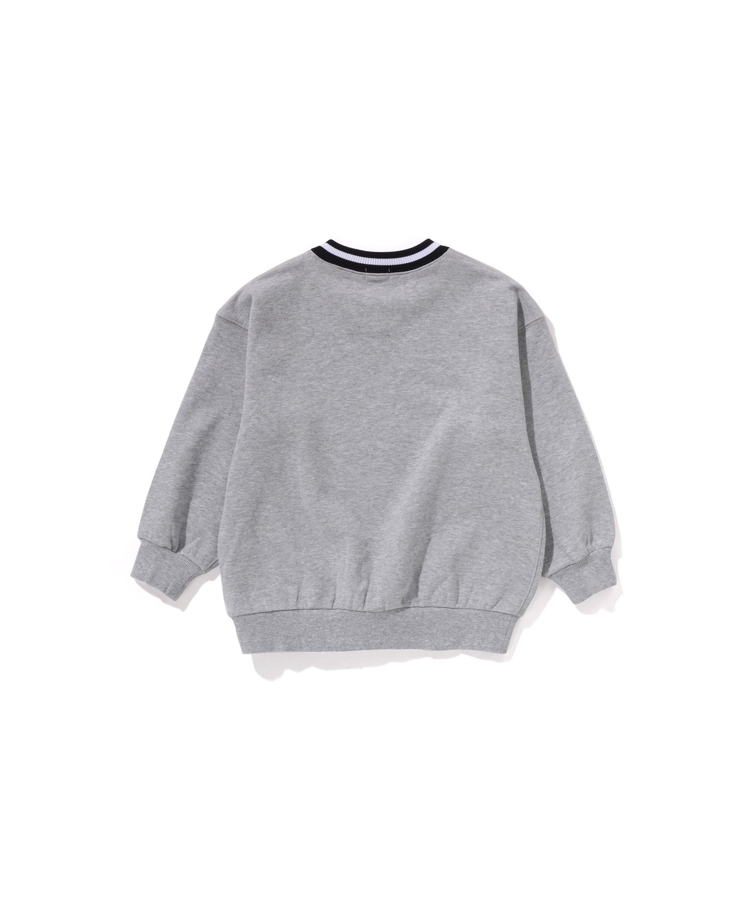 A BATHING APE® Kids Baseball Logo Relaxed Fit V-Neck Sweatshirt