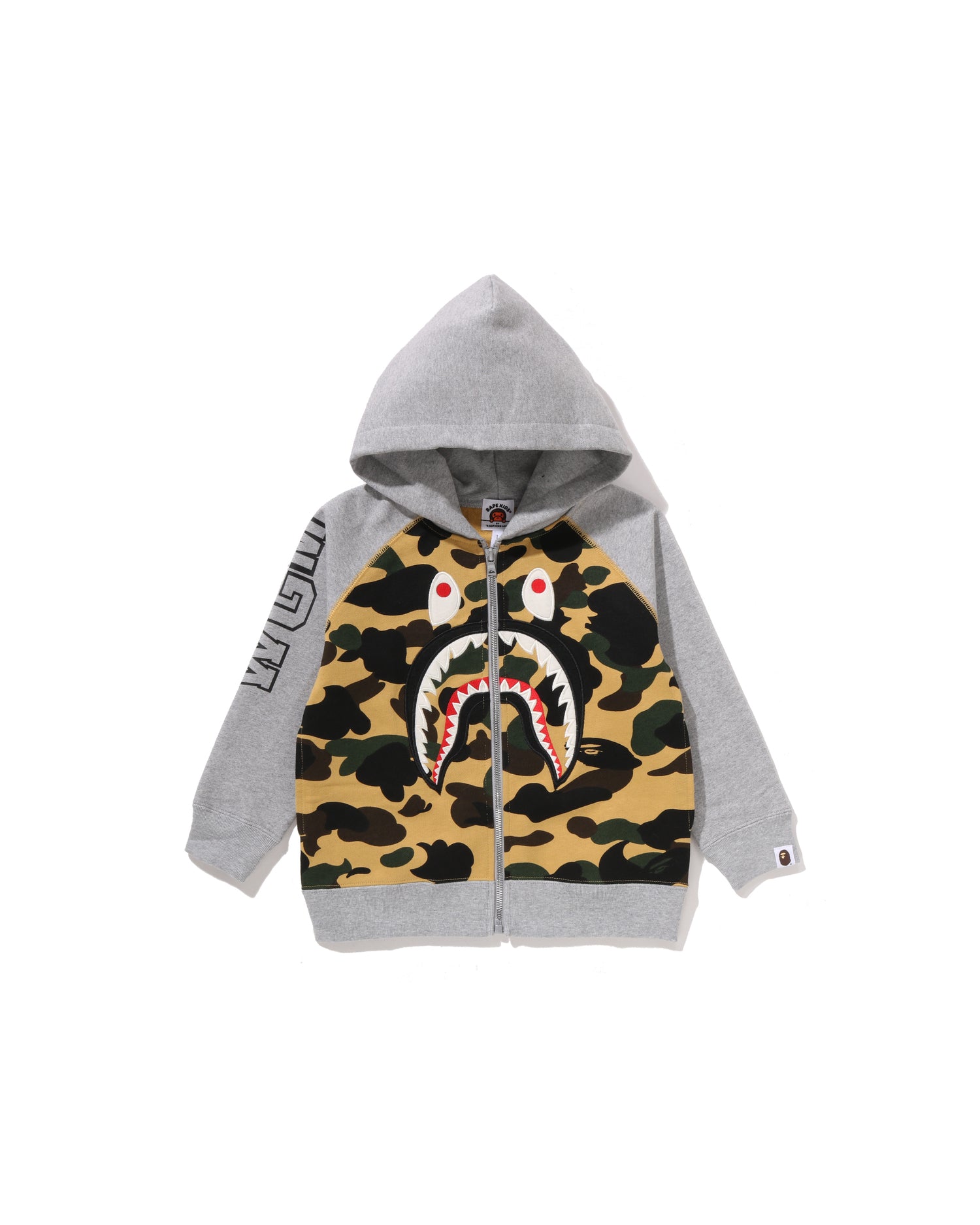 A BATHING APE® Kids 1st Camo Shark Patch Zip Hoodie | Bape