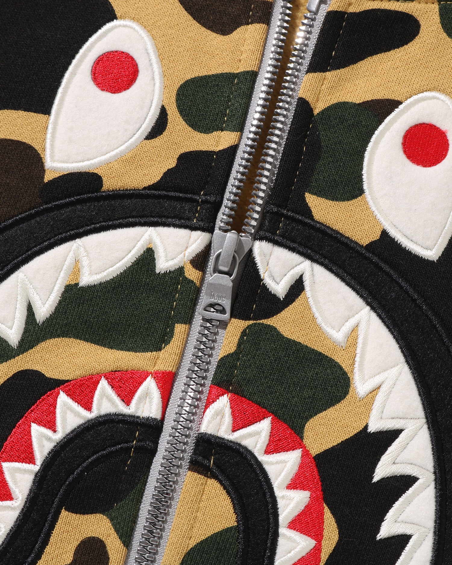 A BATHING APE® Kids 1st Camo Shark Patch Zip Hoodie | Bape