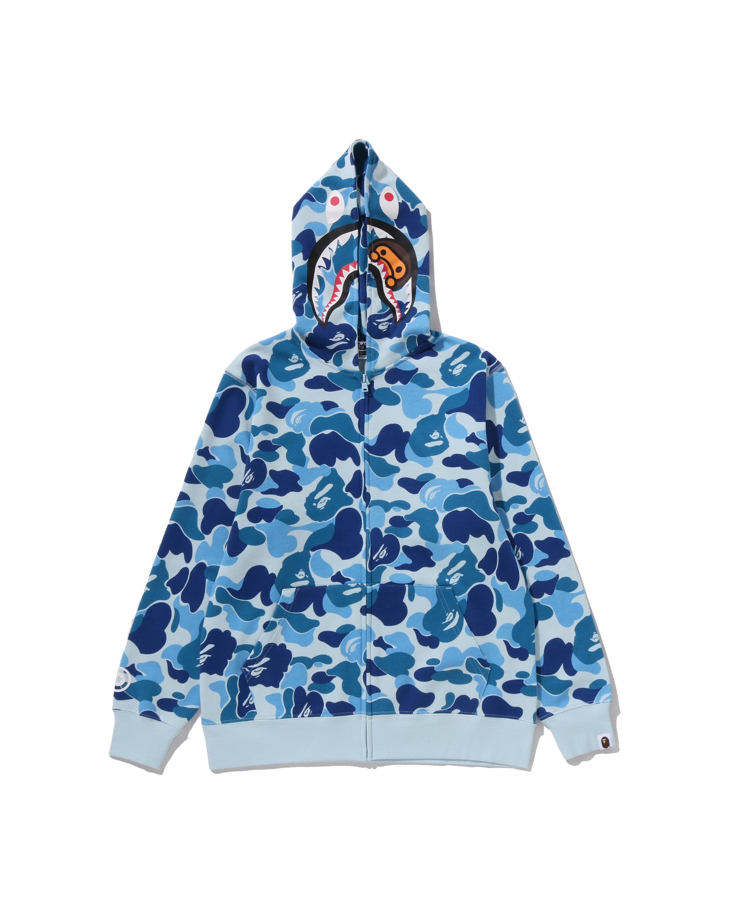 A BATHING APE® Kids Abc Camo Milo Shark Zip Hoodie Jr | Bape