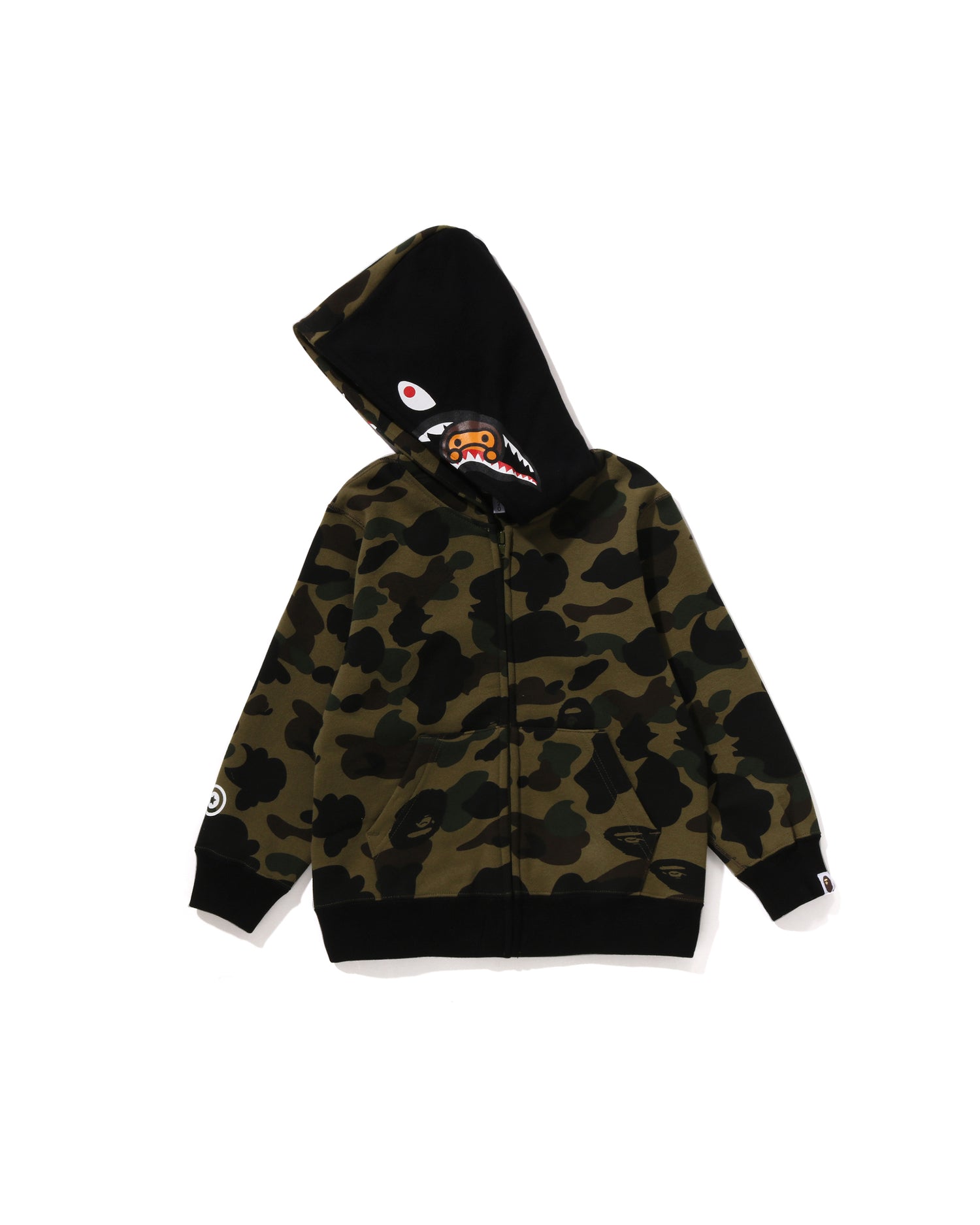 A BATHING APE® Kids 1st Camo Milo Shark Zip Hoodie | Bape