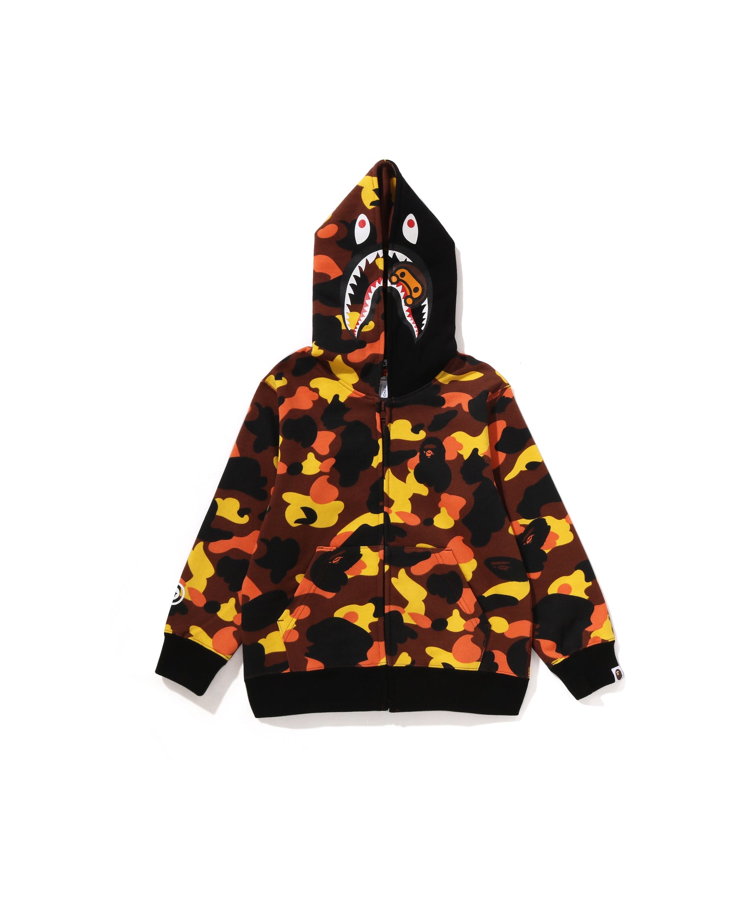 A BATHING APE® Kids 1st Camo Milo Shark Zip Hoodie | Bape official