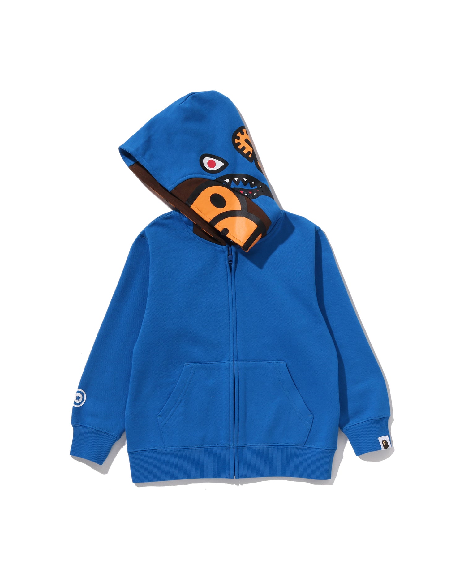 トップス A BATHING APE MILO SHARK FULL ZIP HOODIE A BATHING APE® Kids Milo Shark Zip Hoodie | Bape official website