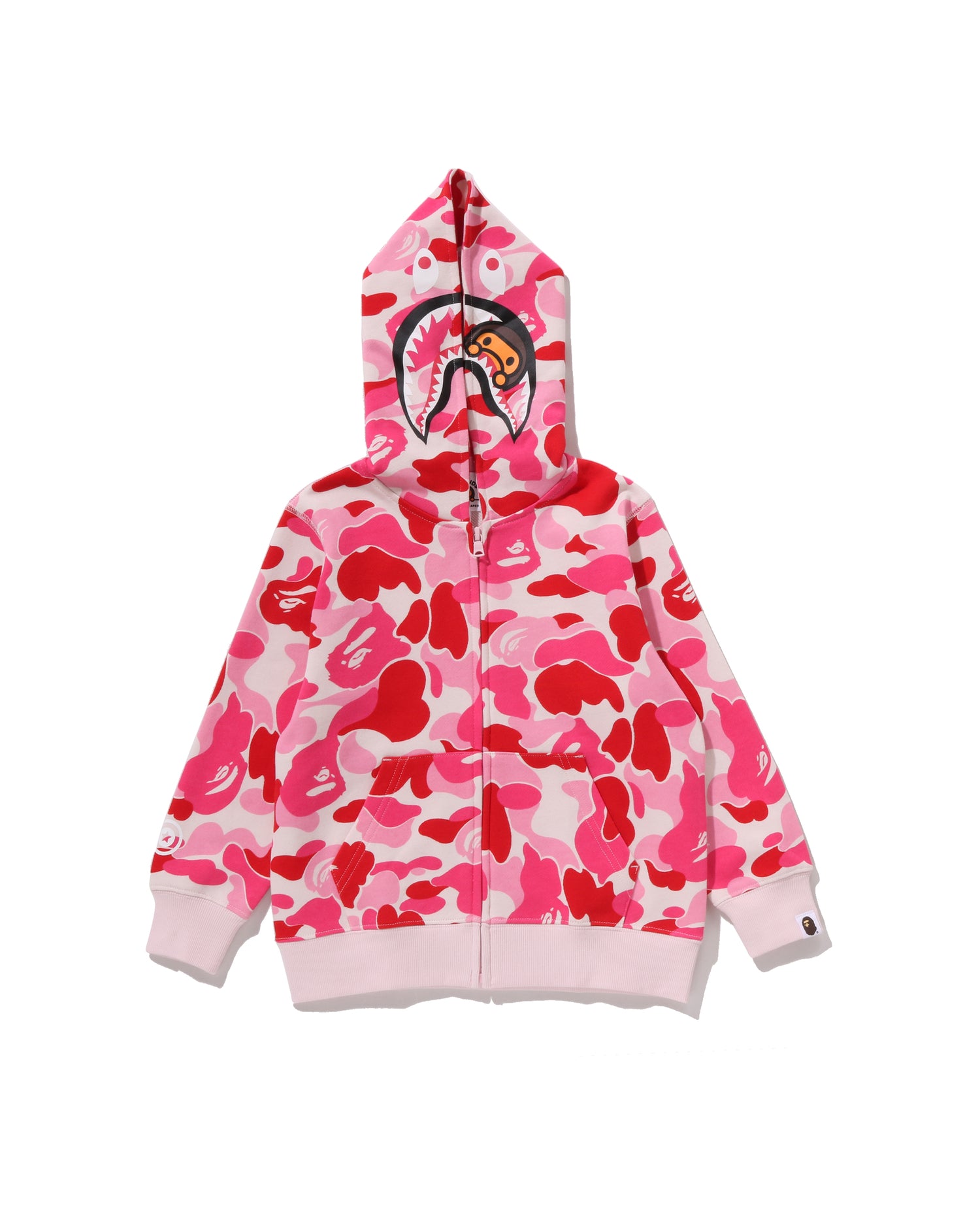 マイロくん A BATHING APE® Kids Abc Camo Milo Shark Zip Hoodie | Bape official