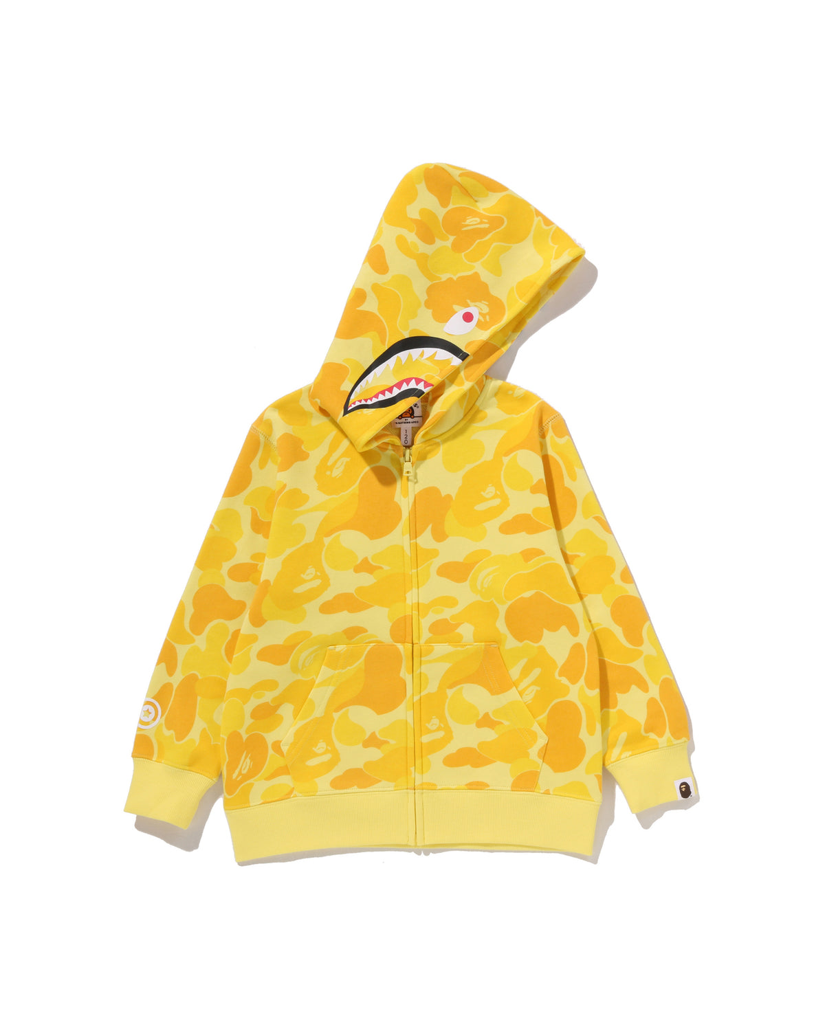 A BATHING APE® Kids Abc Camo Milo Shark Zip Hoodie | Bape official ...