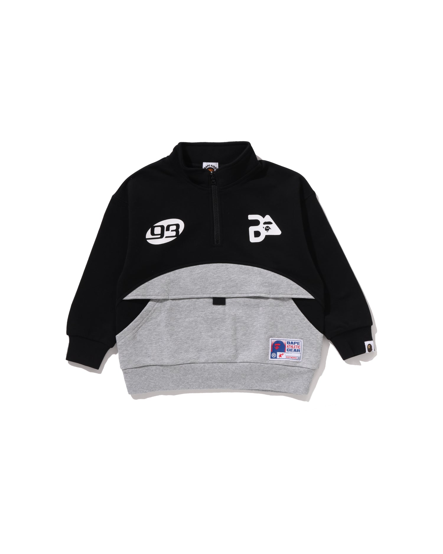 A BATHING APE 裏起毛スウェット 150 BAPE KIDS 長袖 A BATHING APE® Kids BAPE Relaxed Fit Half Zip Sweatshirt