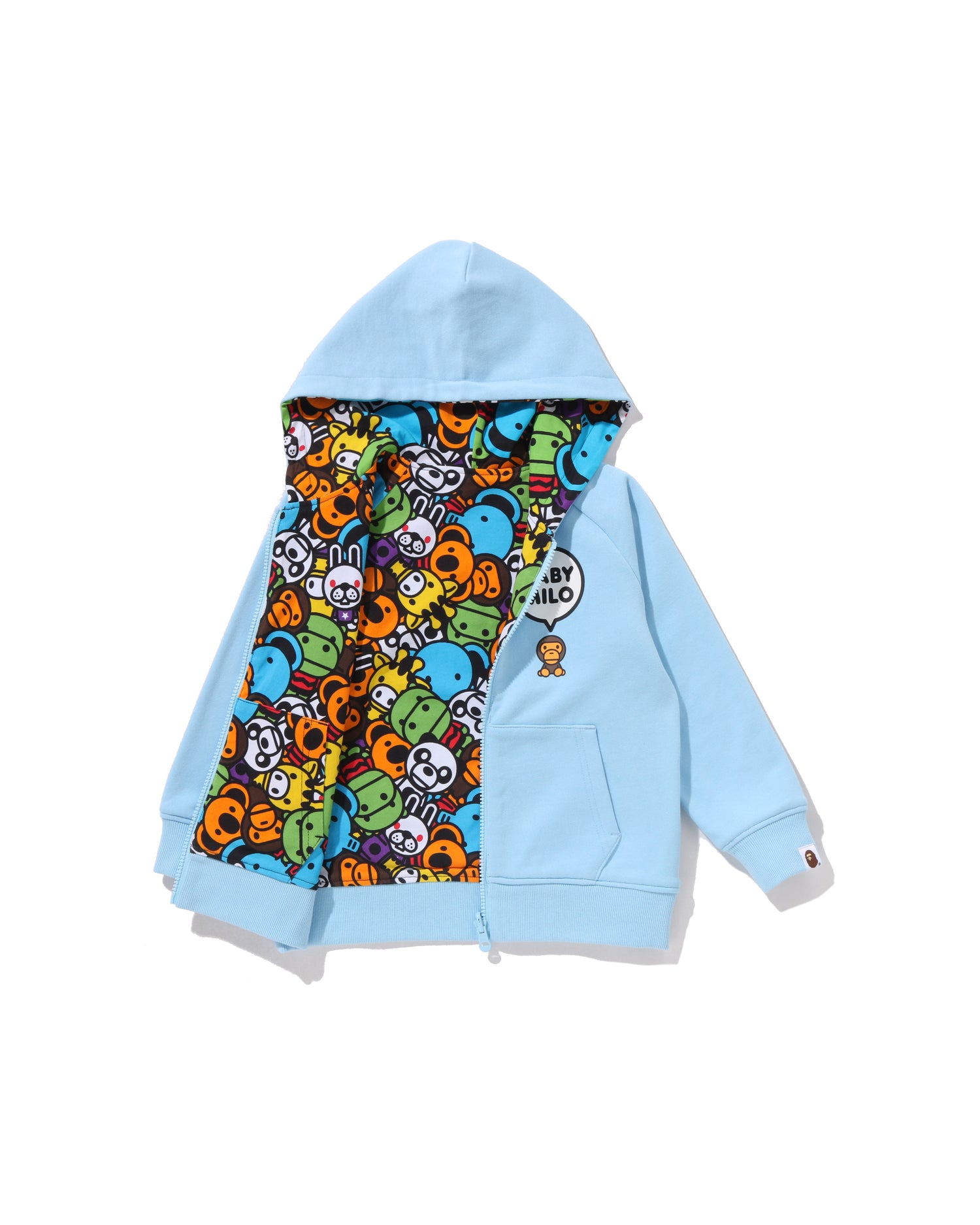 BABY MILO カラフルポロシャツ M ape bape A BATHING APE® Kids Baby Milo Pattern Reversible Zip Hoodie | Bape