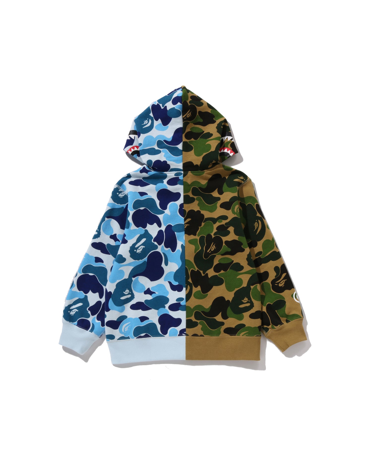 A BATHING APE® Kids Abc Camo Multi Shark Zip Hoodie | Bape