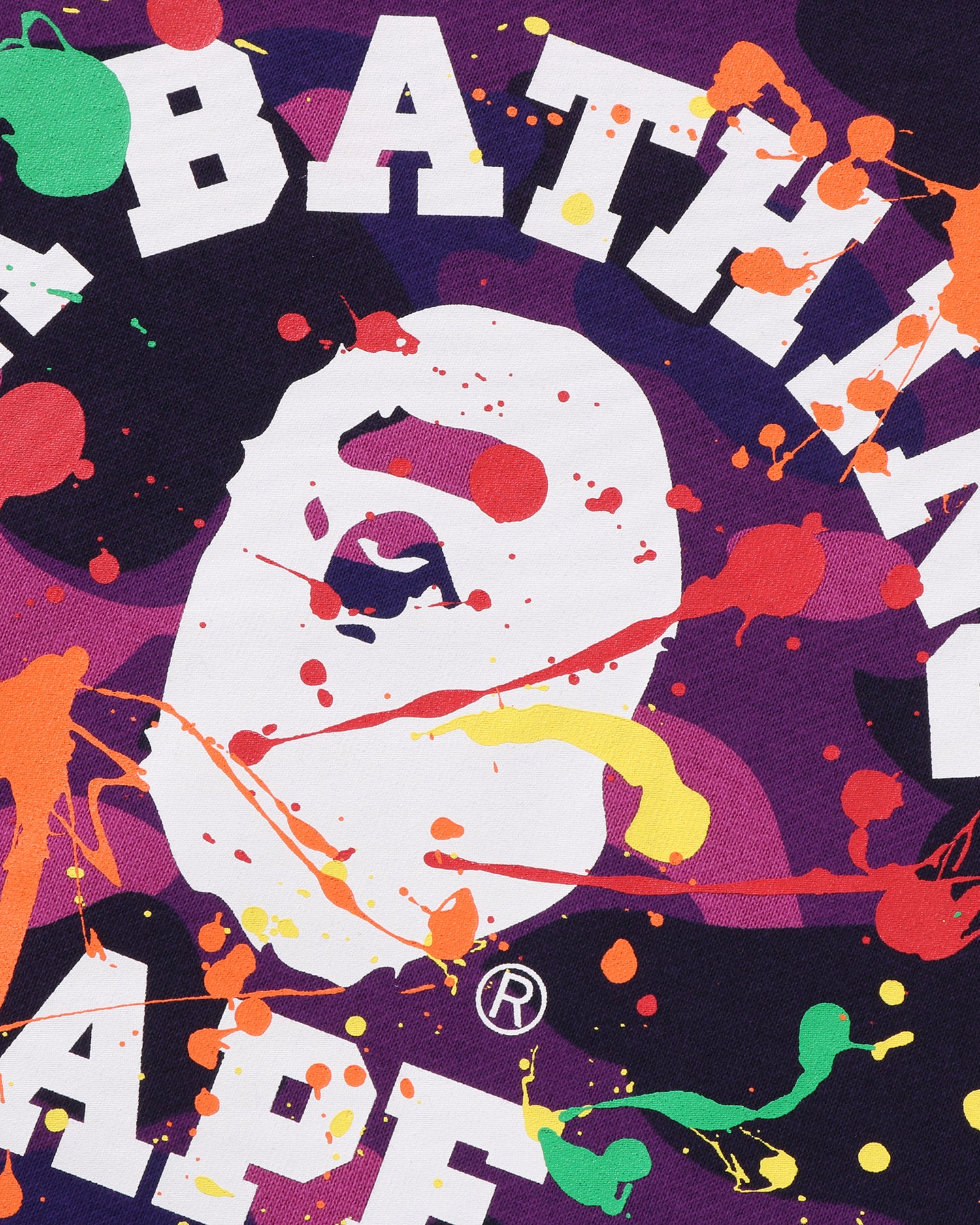 A BATHING APE® Kids Color Camo Painting College Crewneck