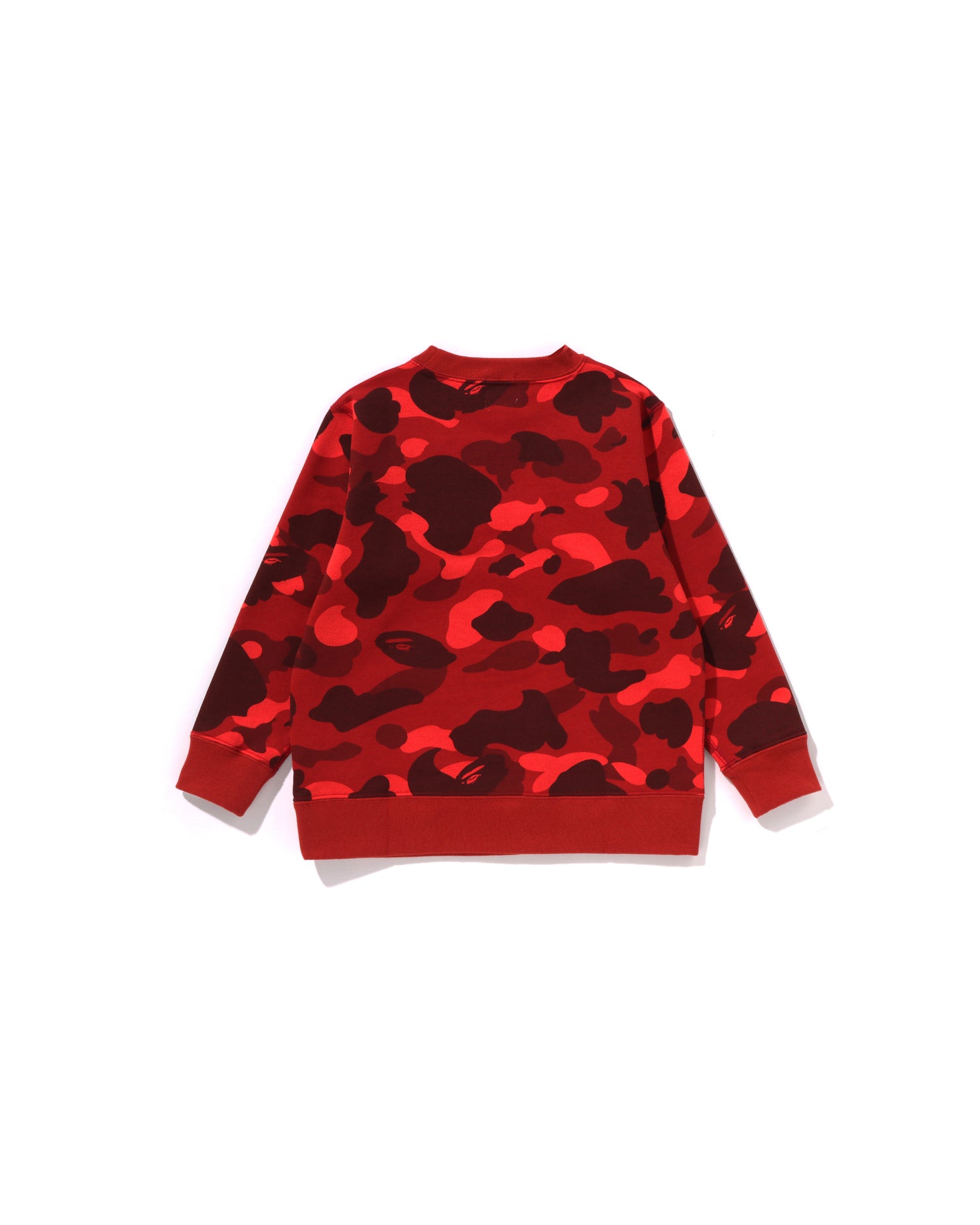 A BATHING APE® Kids Color Camo Painting College Crewneck