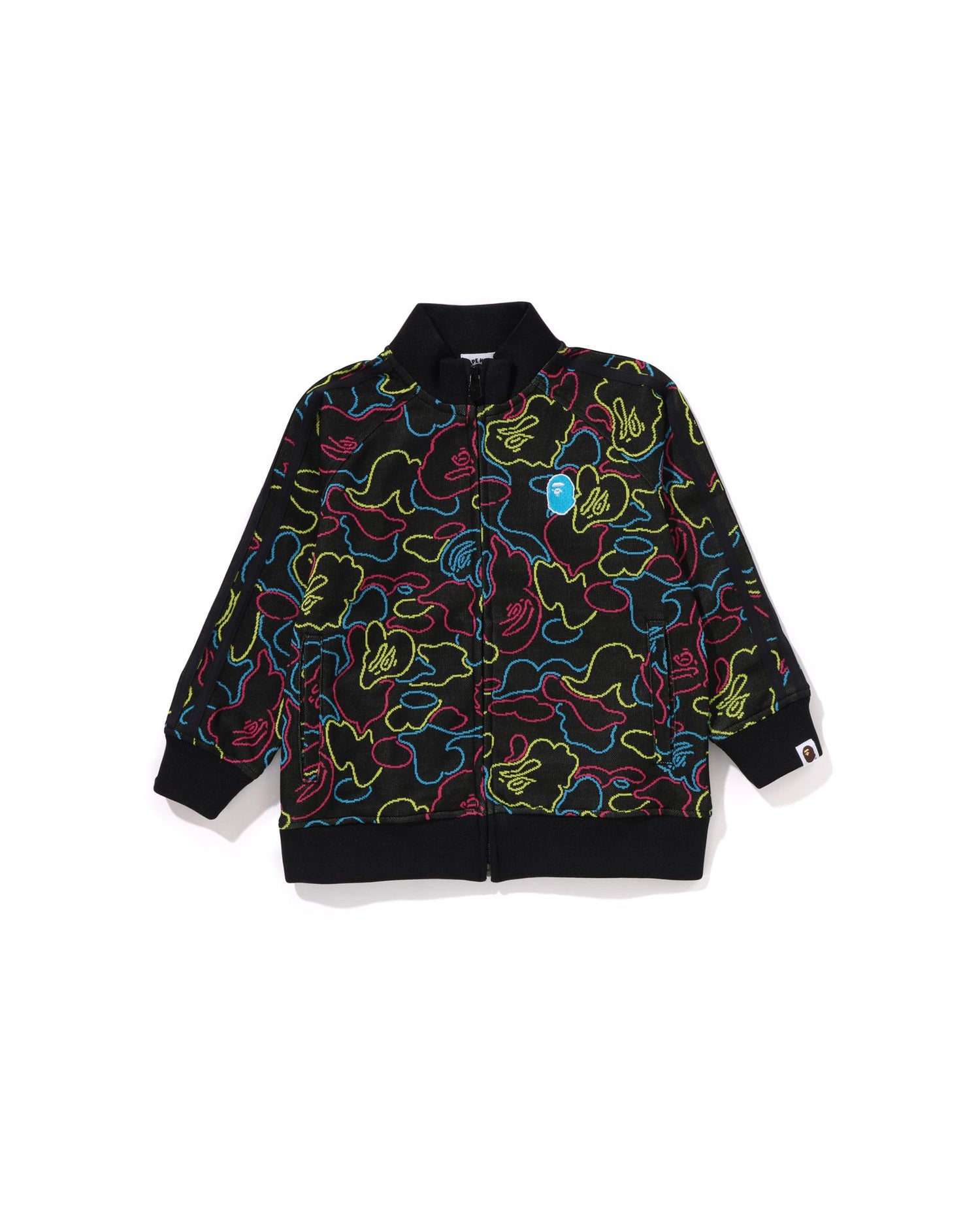アベイシングエイプ　ツィードジャケット A BATHING APE® Kids Neon Camo Jacquard Track Jacket | Bape