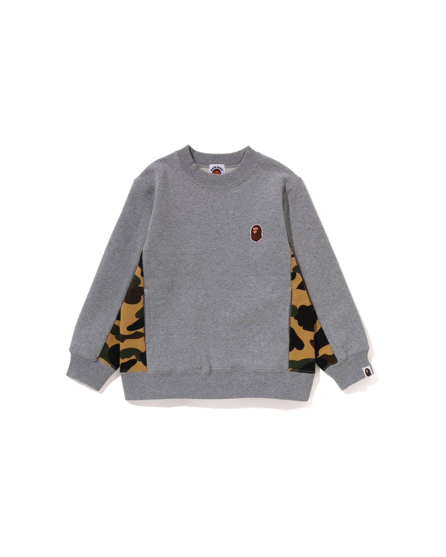 A BATHING APE® Kids 1st Camo Panel Ape Head One Point