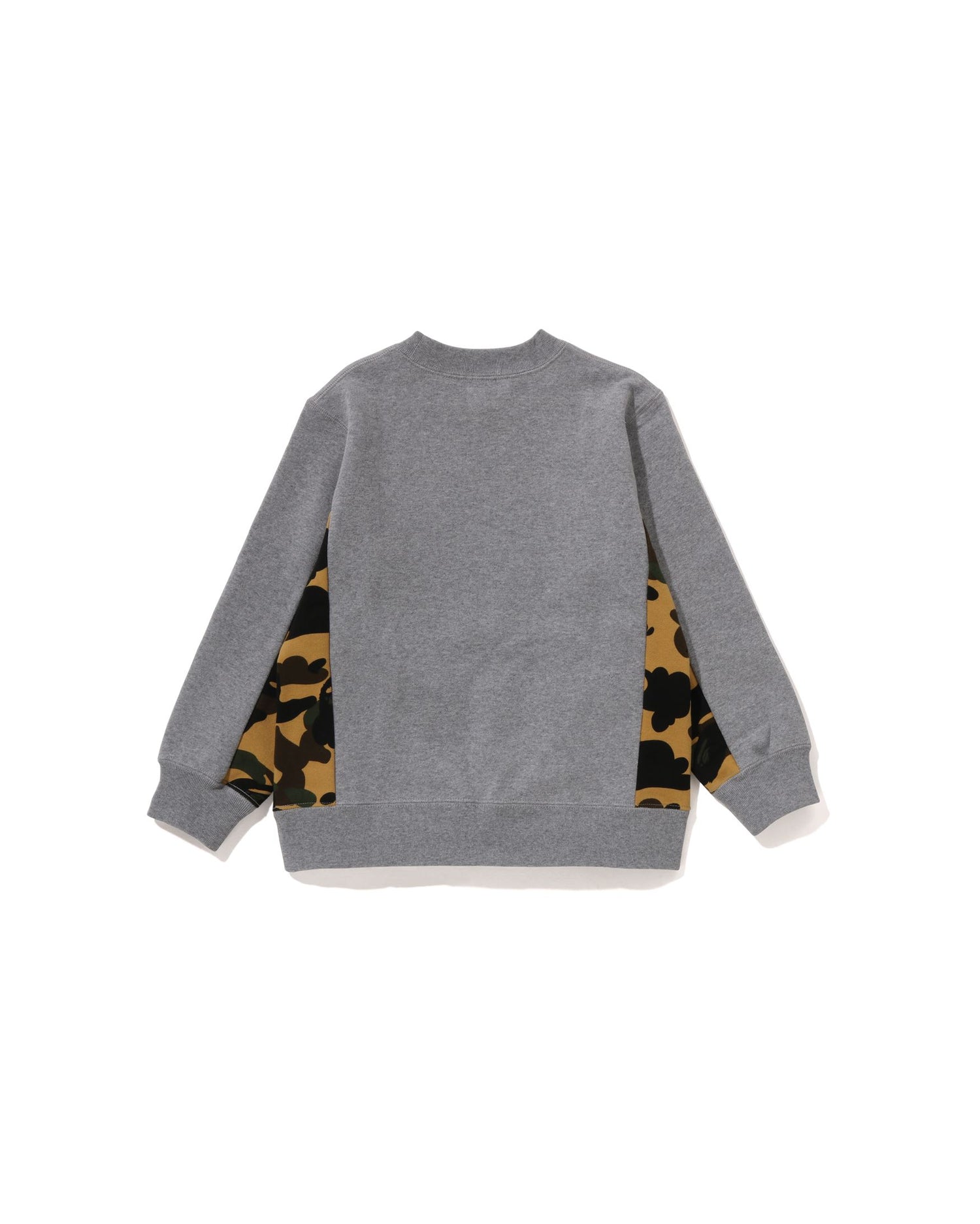 A BATHING APE® Kids 1st Camo Panel Ape Head One Point Crewneck