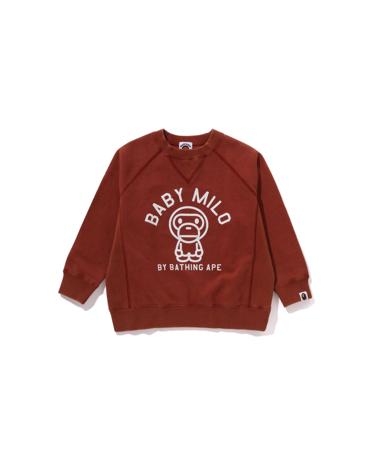 【おトク】 APE® BATHING A Kids Sweatshirt Crewneck Washed Milo Baby トップス