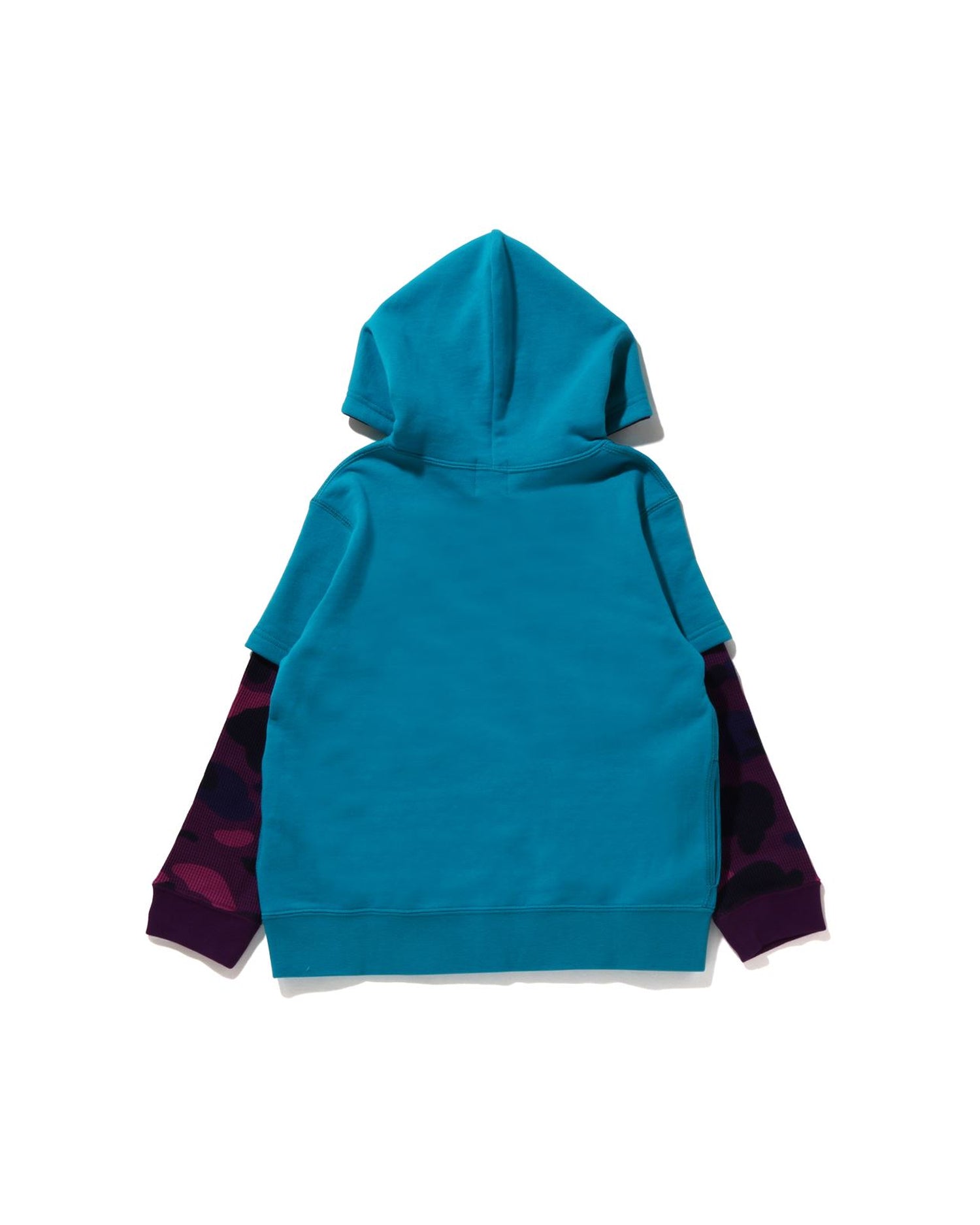 A BATHING APE® Kids Color Camo Ape Head Layered Pullover Hoodie