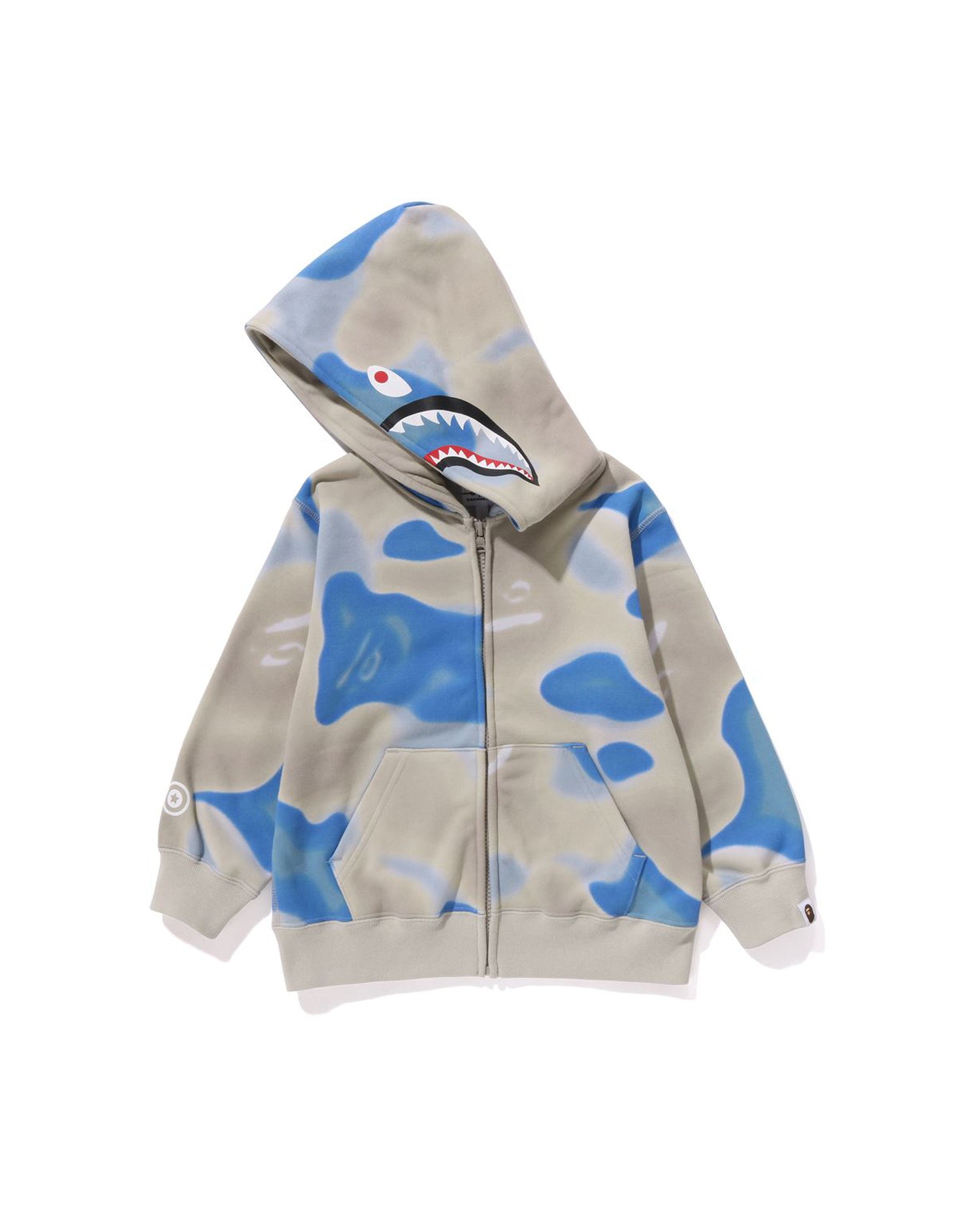 エイプキッズ ナイロンジャケット 130 シャーク A BATHING APE® Kids Liquid Camo Shark Zip Hoodie | Bape