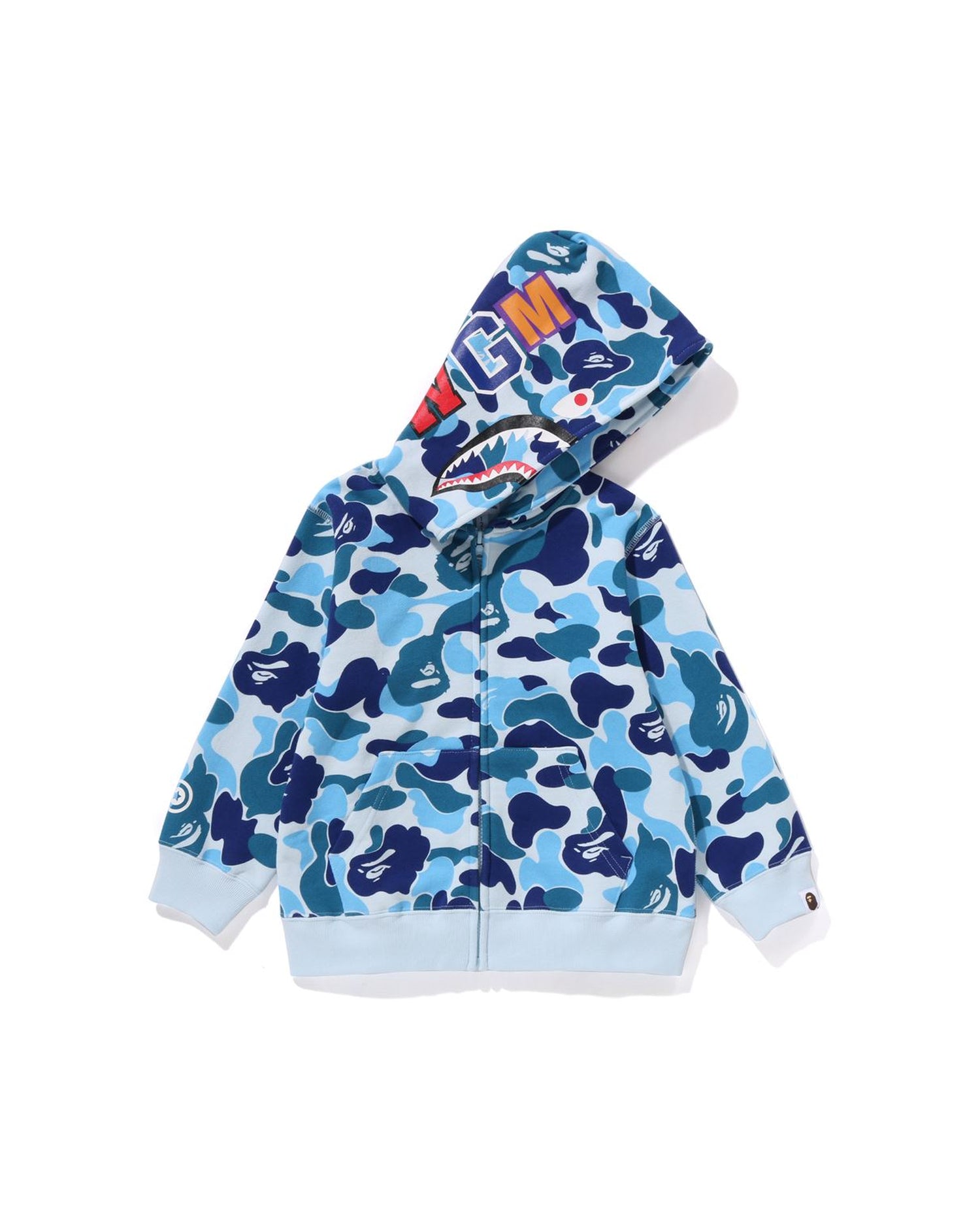 A BATHING APE Kids Abc Camo Shark Zip Hoodie Bape official website INT. BAPE.COM