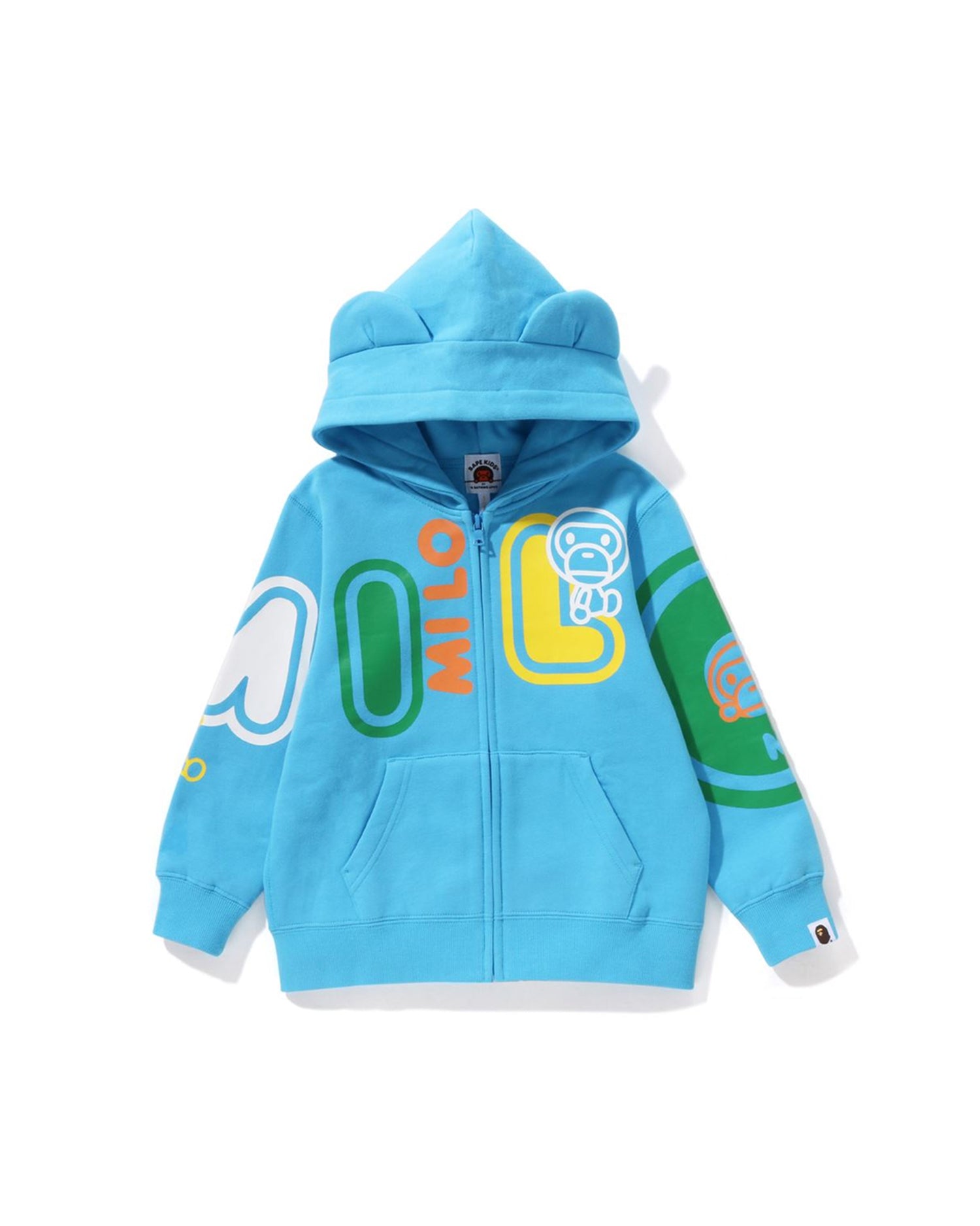 Vintage BAPE A BATHING APE Full Zip Up HOODIE BABY MILO XL