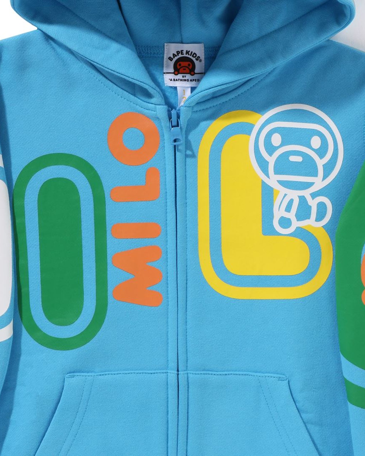 A BATHING APE® Baby Milo Font Zip Hoodie | Bape official