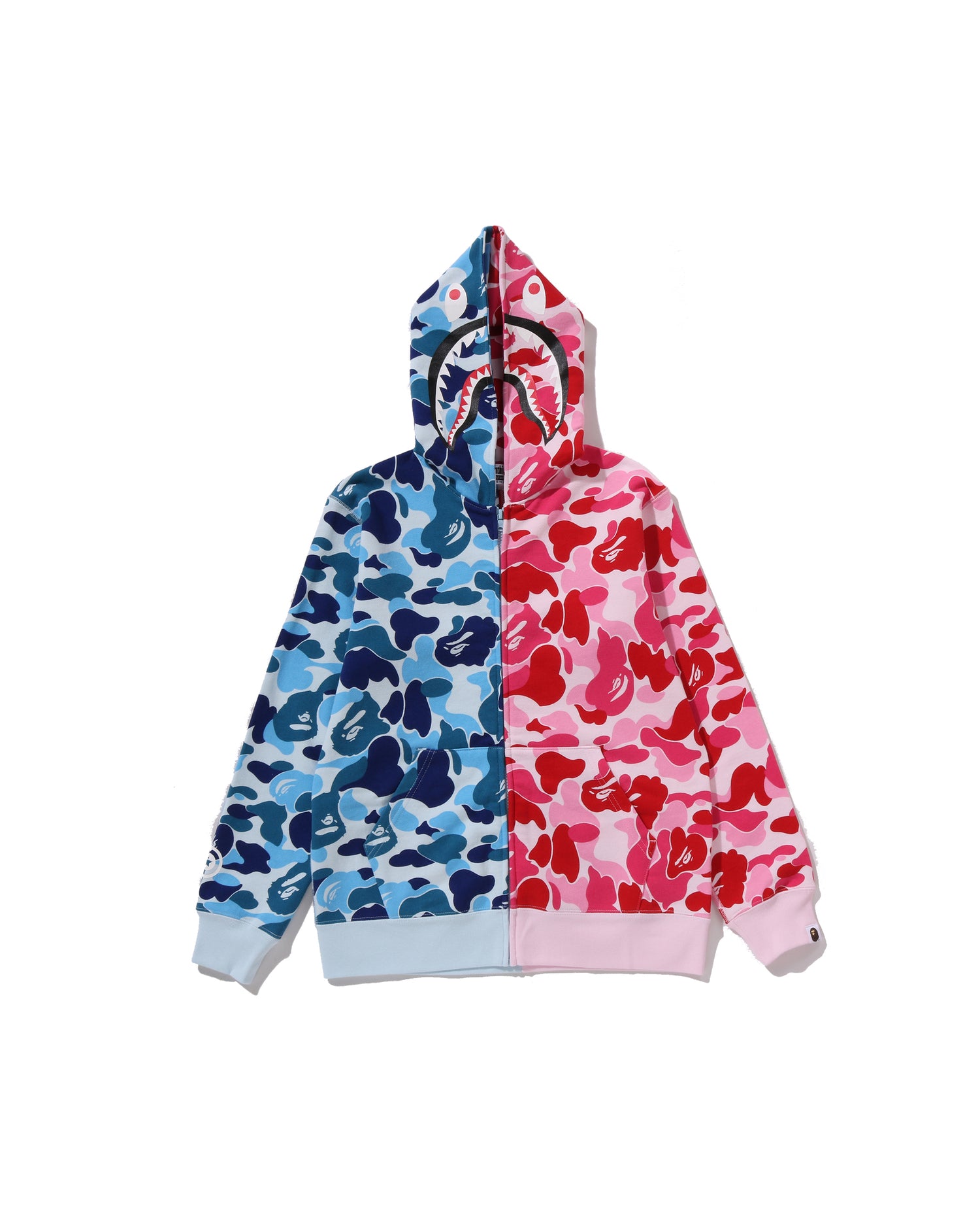 A BATHING APE® Kids Abc Camo Multi Shark Zip Hoodie Jr