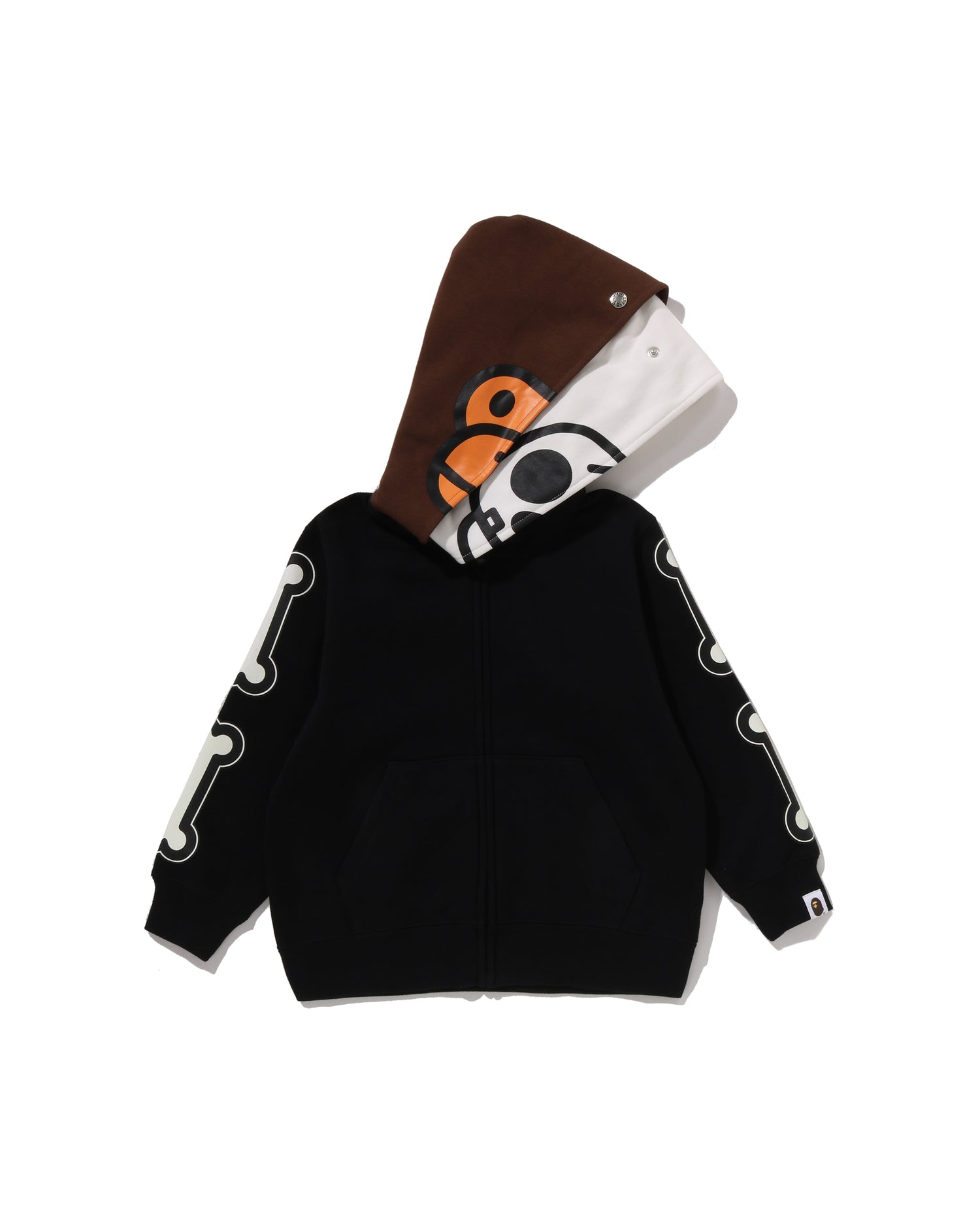 A BATHING APE® Kids Baby Milo Skull Zip Double Hoodie | Bape