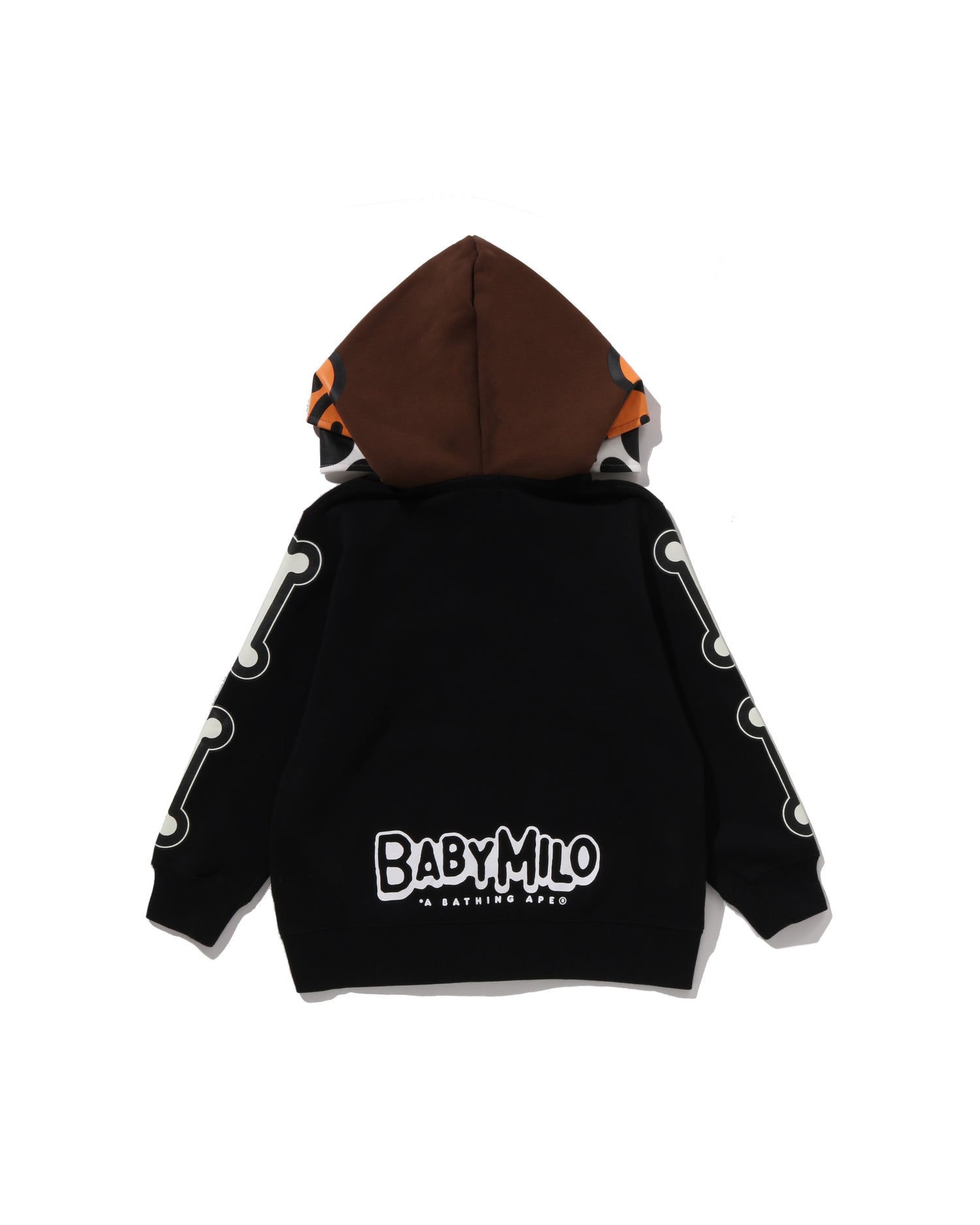 A BATHING APE® Kids Baby Milo Skull Zip Double Hoodie | Bape