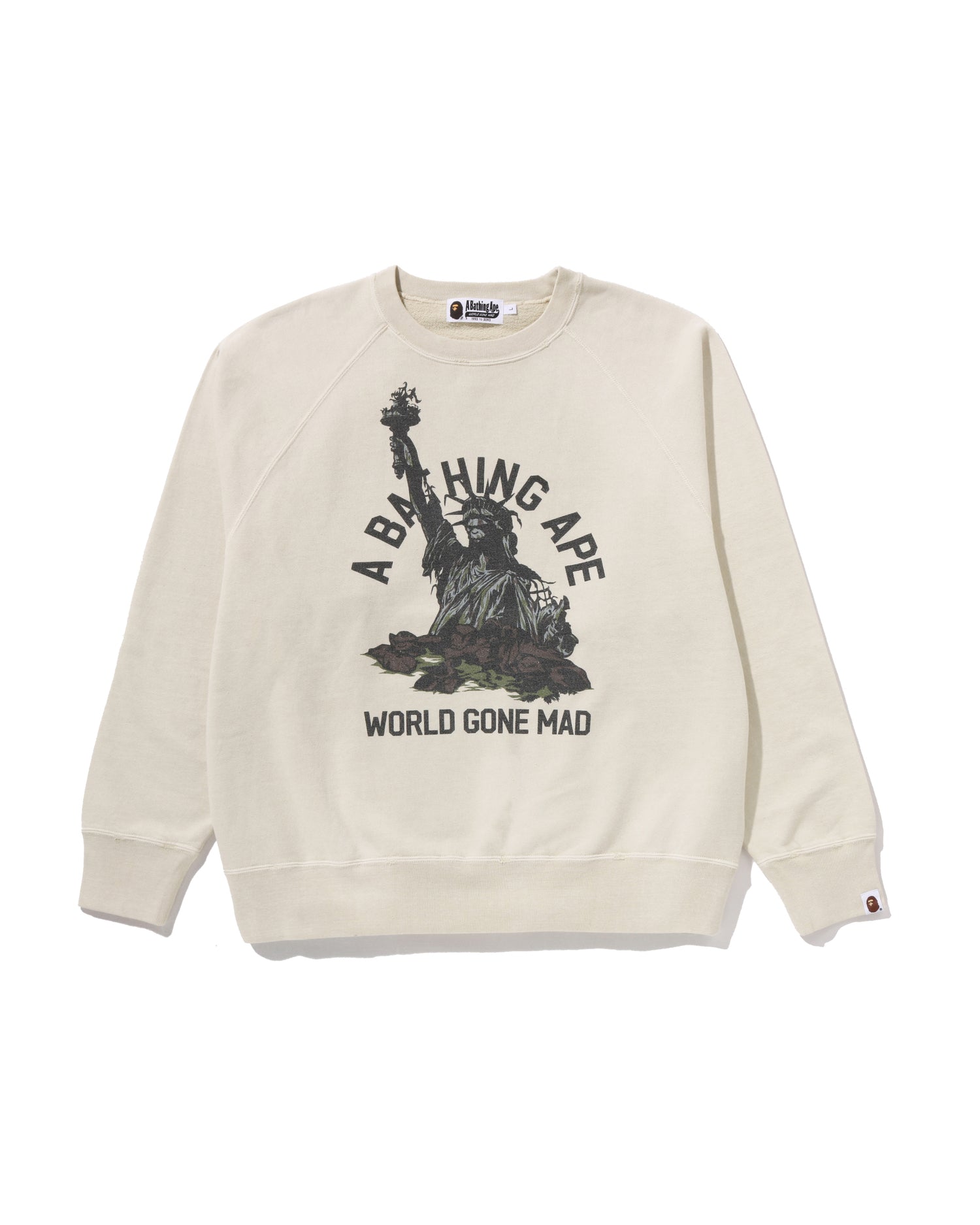A BATHING APE® Destroy Washed Effect Relaxed Fit Crewneck