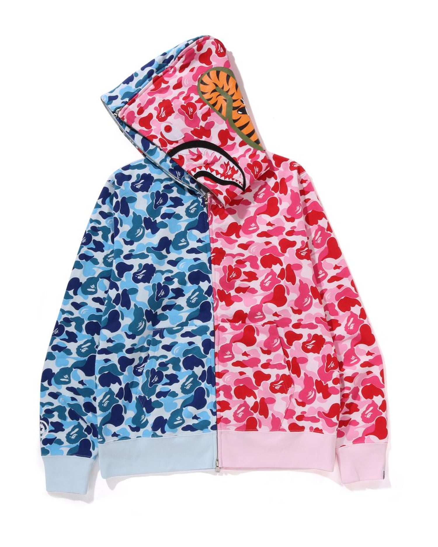 A BATHING APE - BAPE CLEAR ABC CAMO SHARK  1000％　3体セット A BATHING APE® Abc Camo Separate Shark Full Zip Hoodie