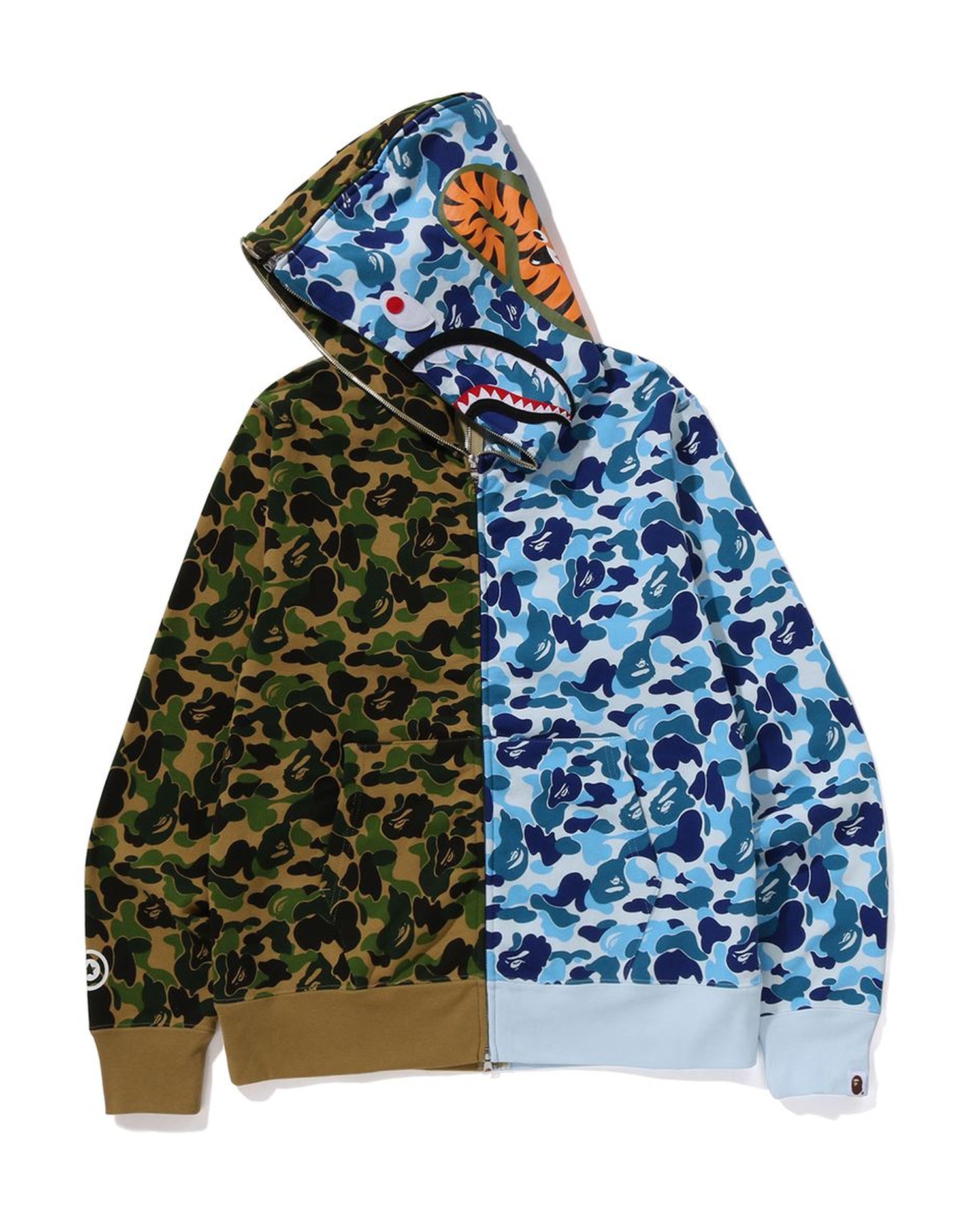 A BATHING APE® Abc Camo Separate Shark Full Zip Hoodie