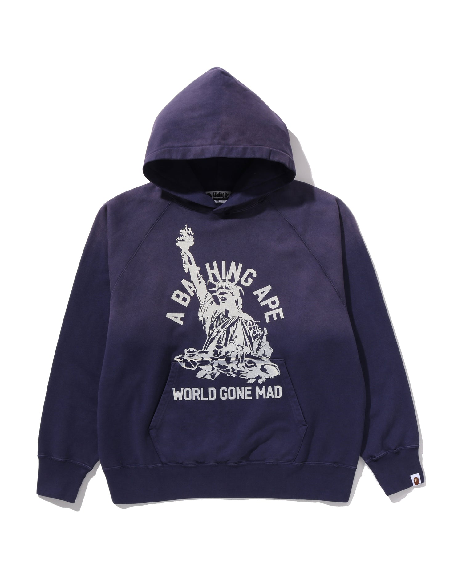 A BATHING APE® Destroy Washed Relaxed Fit Pullover Hoodie | Bape