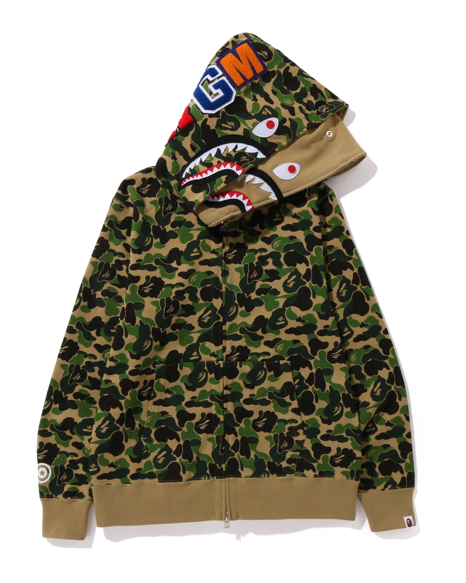 A BATHING APE® Abc Camo Double Shark Full Zip Hoodie | Bape