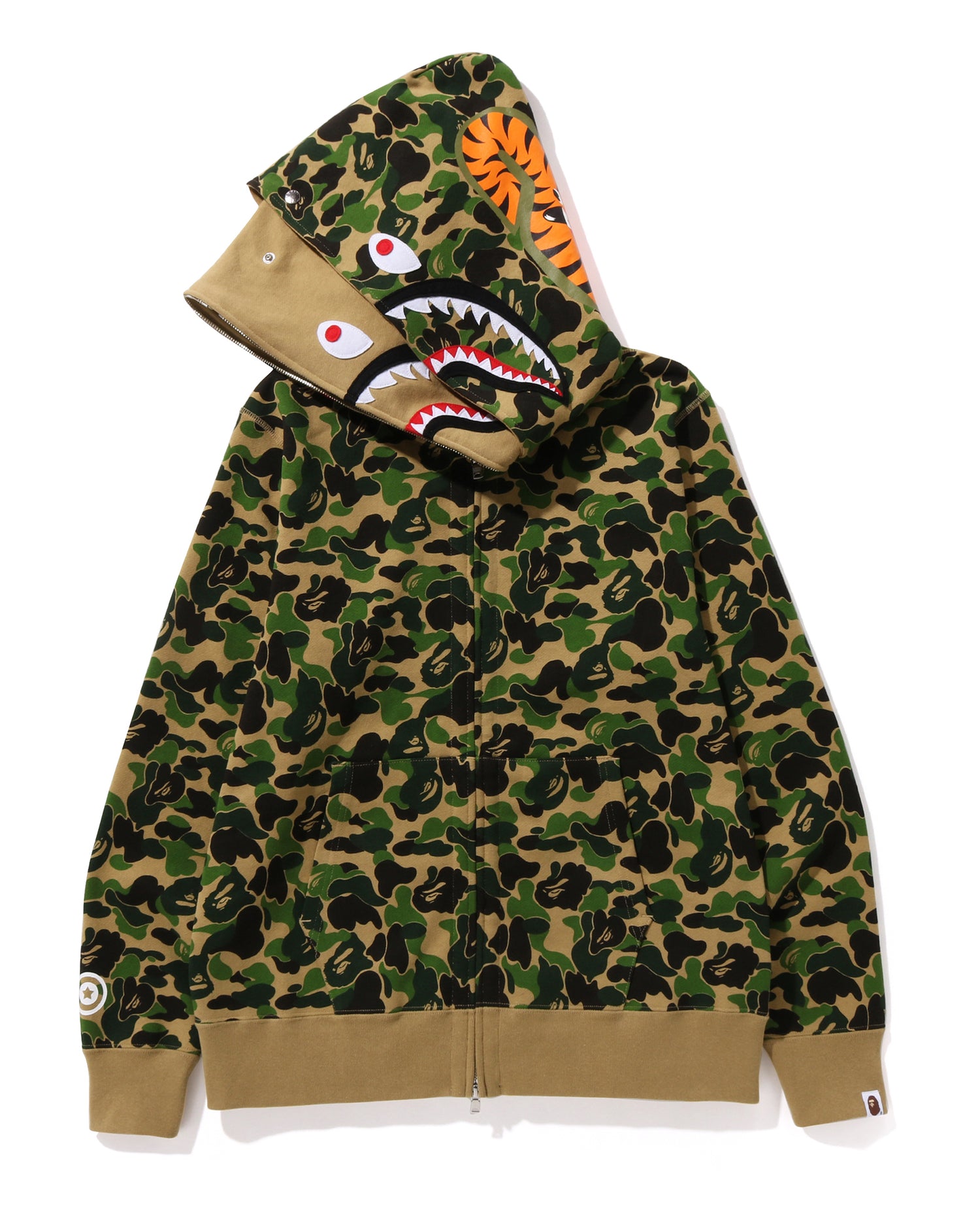 A BATHING APE® Abc Camo Double Shark Full Zip Hoodie | Bape