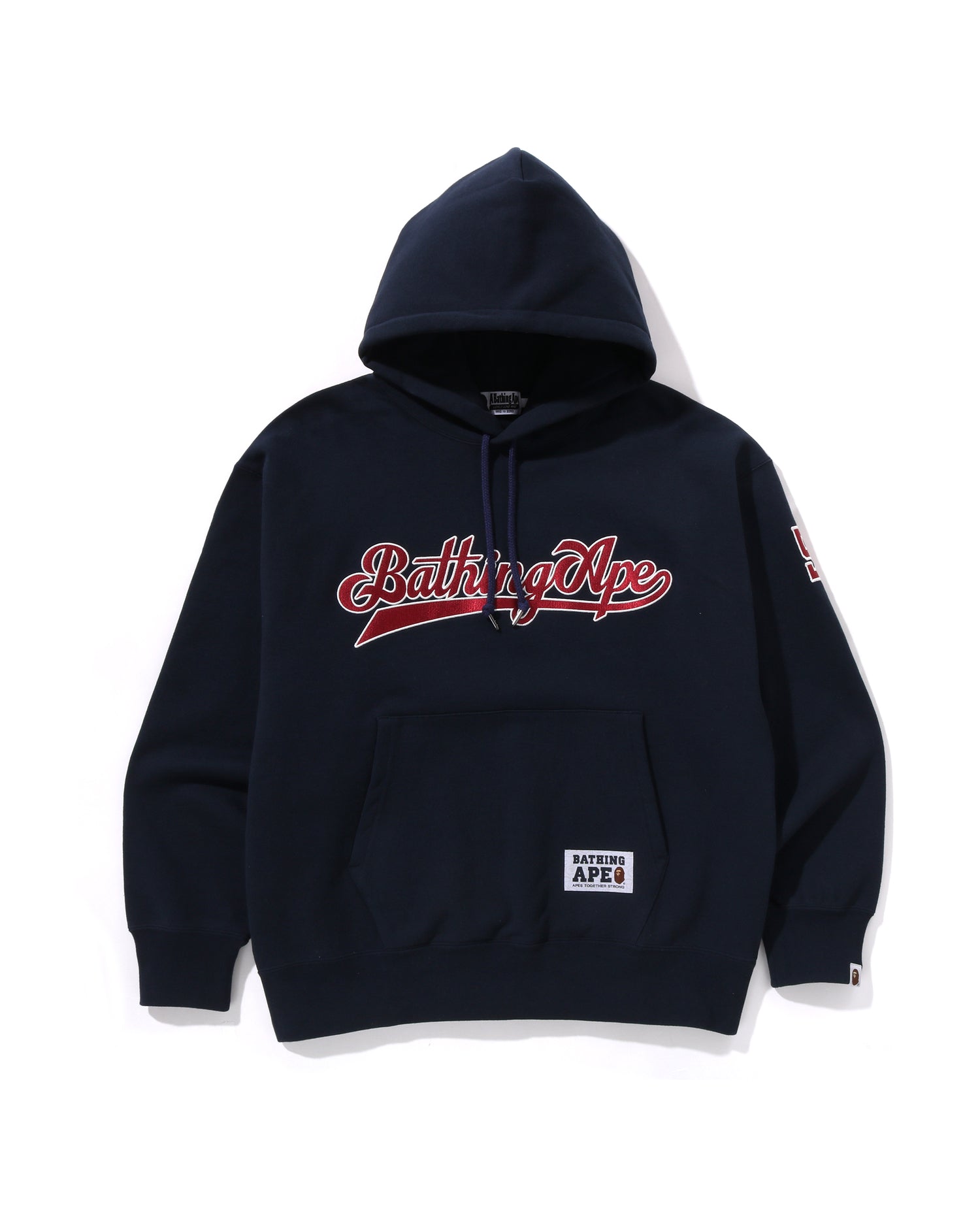 A BATHING APE® Baseball Logo Relaxed Fit Pullover Hoodie