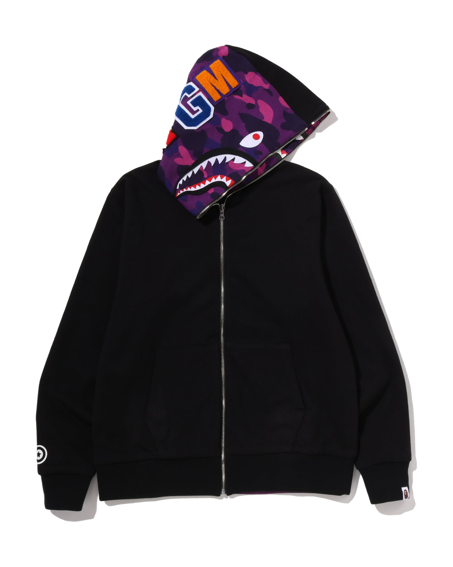 BAPE camo リバーシブル シャーク パーカー a bathing ape A BATHING APE® Color Camo Reversible Shark Full Zip Hoo | Bape