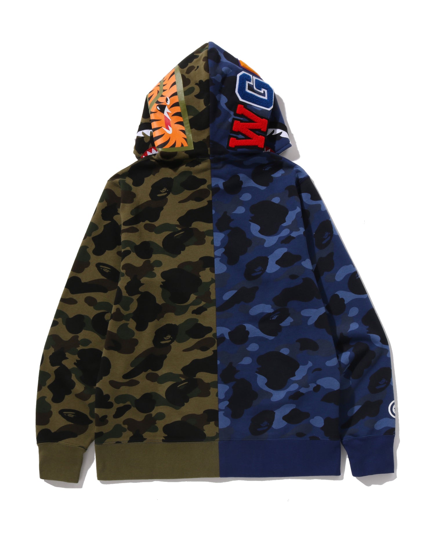 A BATHING APE® Split Camo Shark Full Zip Hoodie | Bape official A BATHING APE® Split Camo Shark Full Zip Hoodie | Bape official