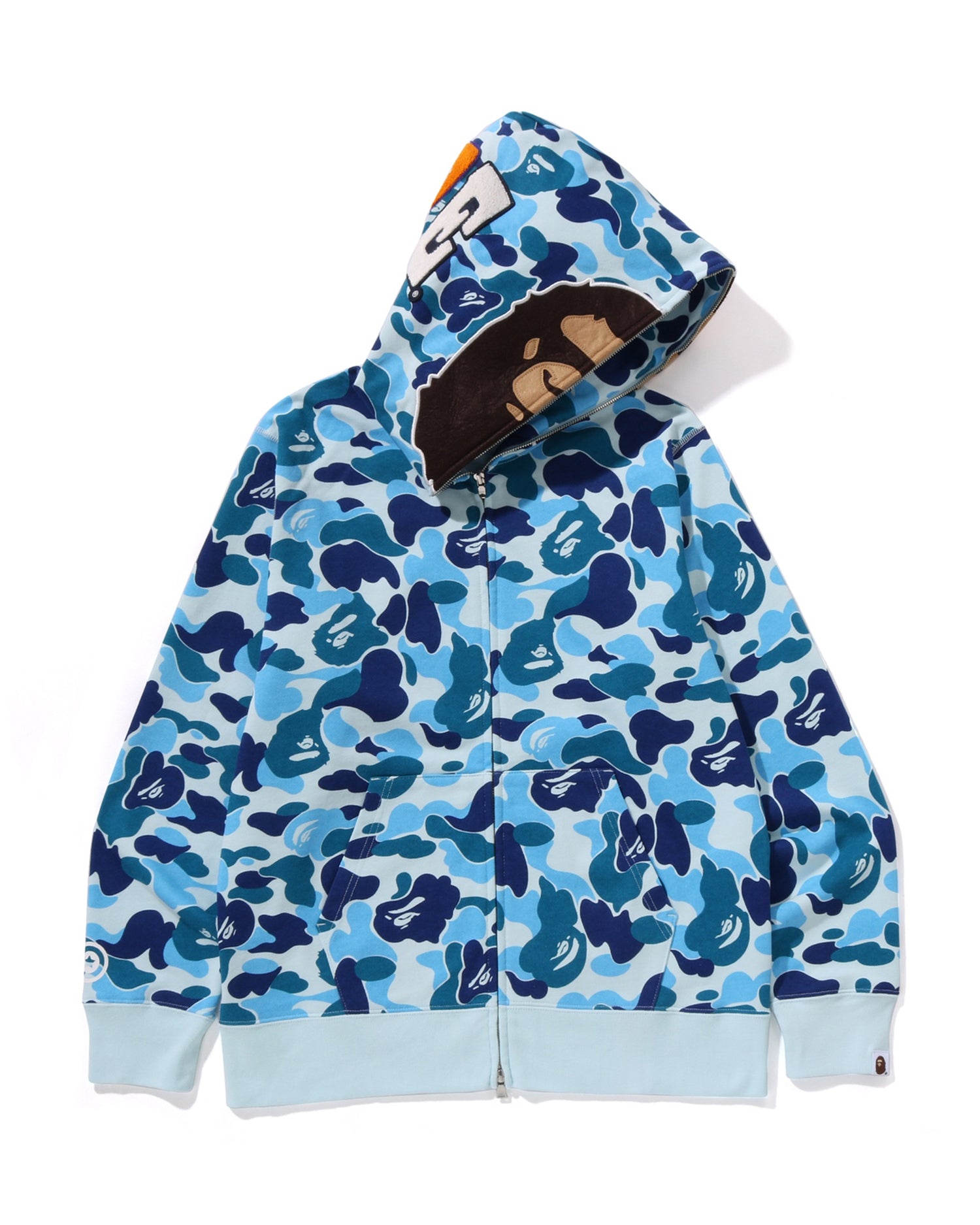 トップス ABC CAMO BY BATHING APE A BATHNIG APE Men's ABC CAMO SHARK HALF ZIP PULLOVER HOODIE