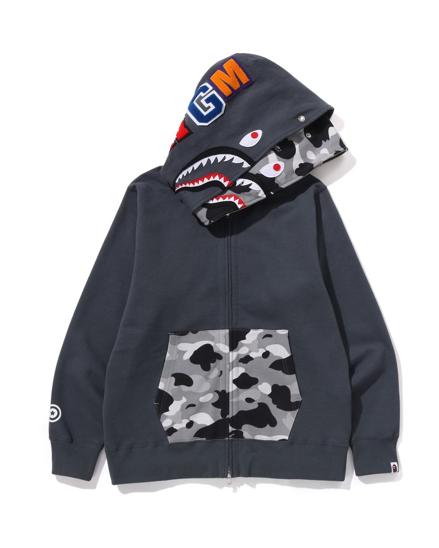 A BATHING APE® 1st Camo Shark Full Zip Double Hoodie | Bape A BATHING APE® 1st Camo Shark Full Zip Double Hoodie | Bape