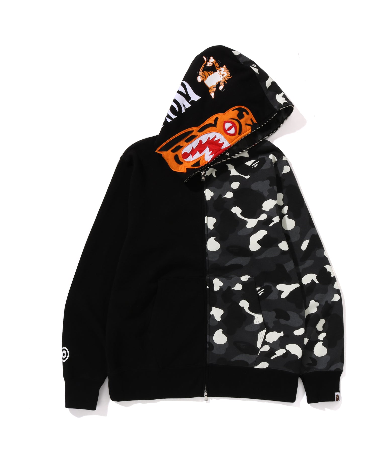 Sam【超美品】A bathing ape パーカー A BATHING APE パーカー CROSSBONE COLLEGE ZIP HOODIE メンズ