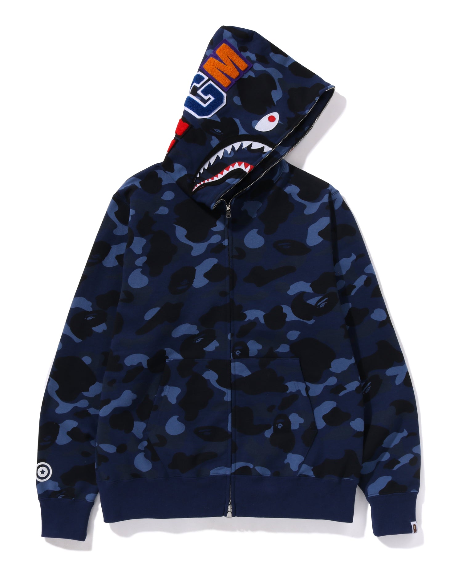 A BATHING APE® Color Camo Shark Full Zip Hoodie | Bape