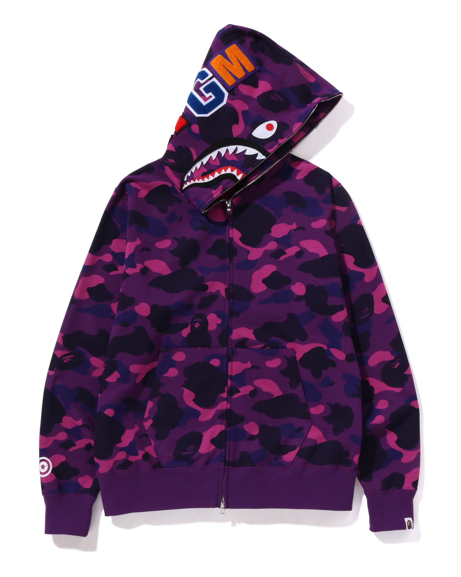 【BAPE × DC】DC×BAPE COLOR CAMO ZIP HOODIE A BATHING APE® BAPE X 88rising Glow in the Dark Camo Shark