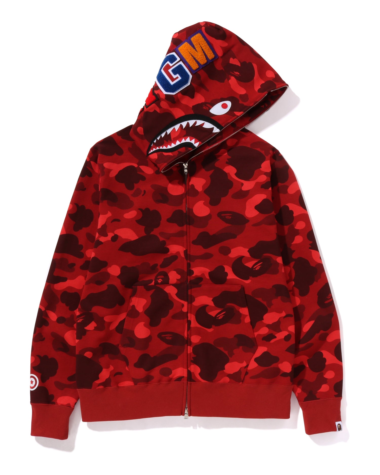A BATHING APE® Color Camo Shark Full Zip Hoodie | Bape